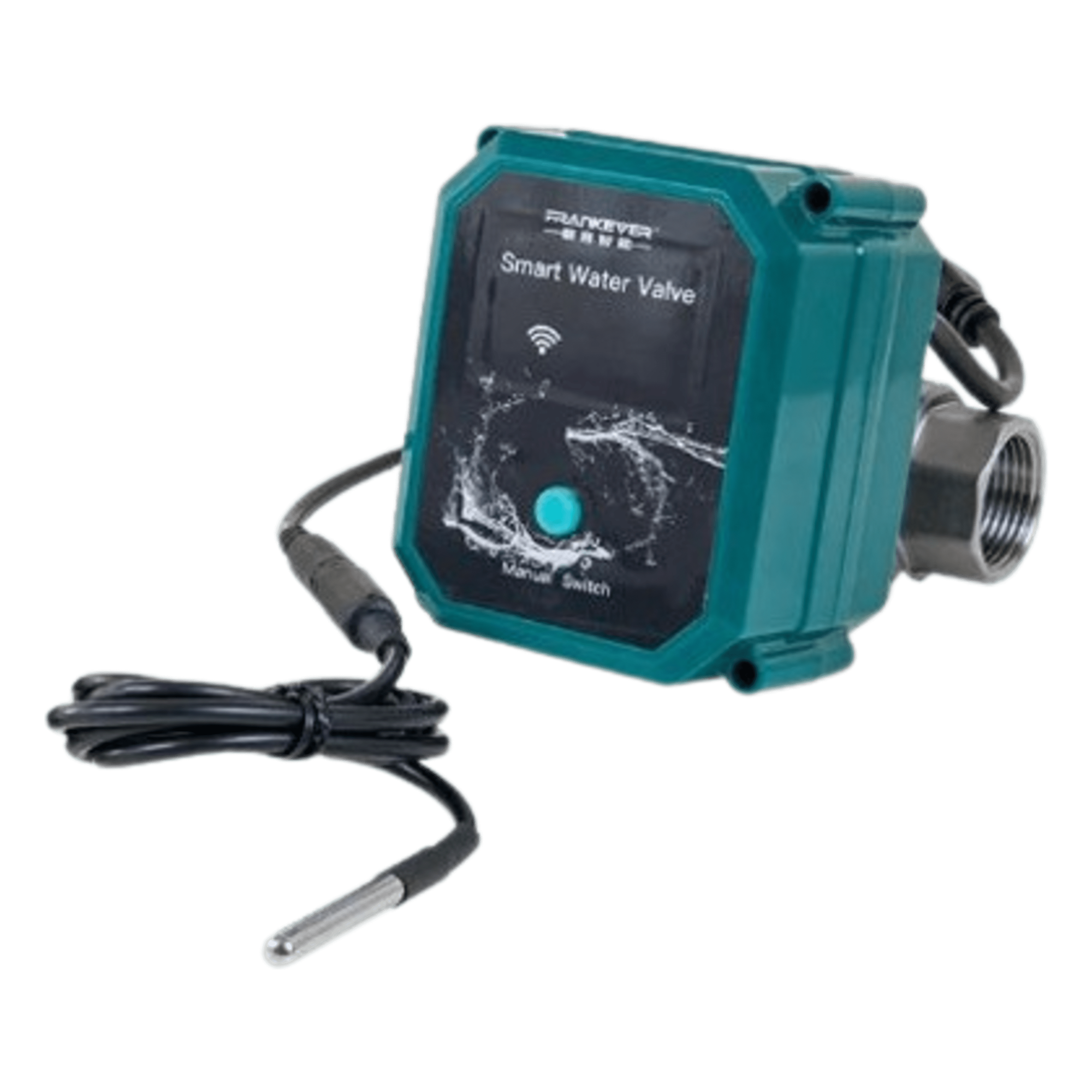 Válvula Inteligente / Control de Caudal 0-100% / Wi-Fi 2.4 GHz y Bluetooth / Sensor de Temperatura / IP67 / Alimentación USB DC 5V / DN20 (3/4'') — SHELLY · SKU SHELLYVALVEDN20