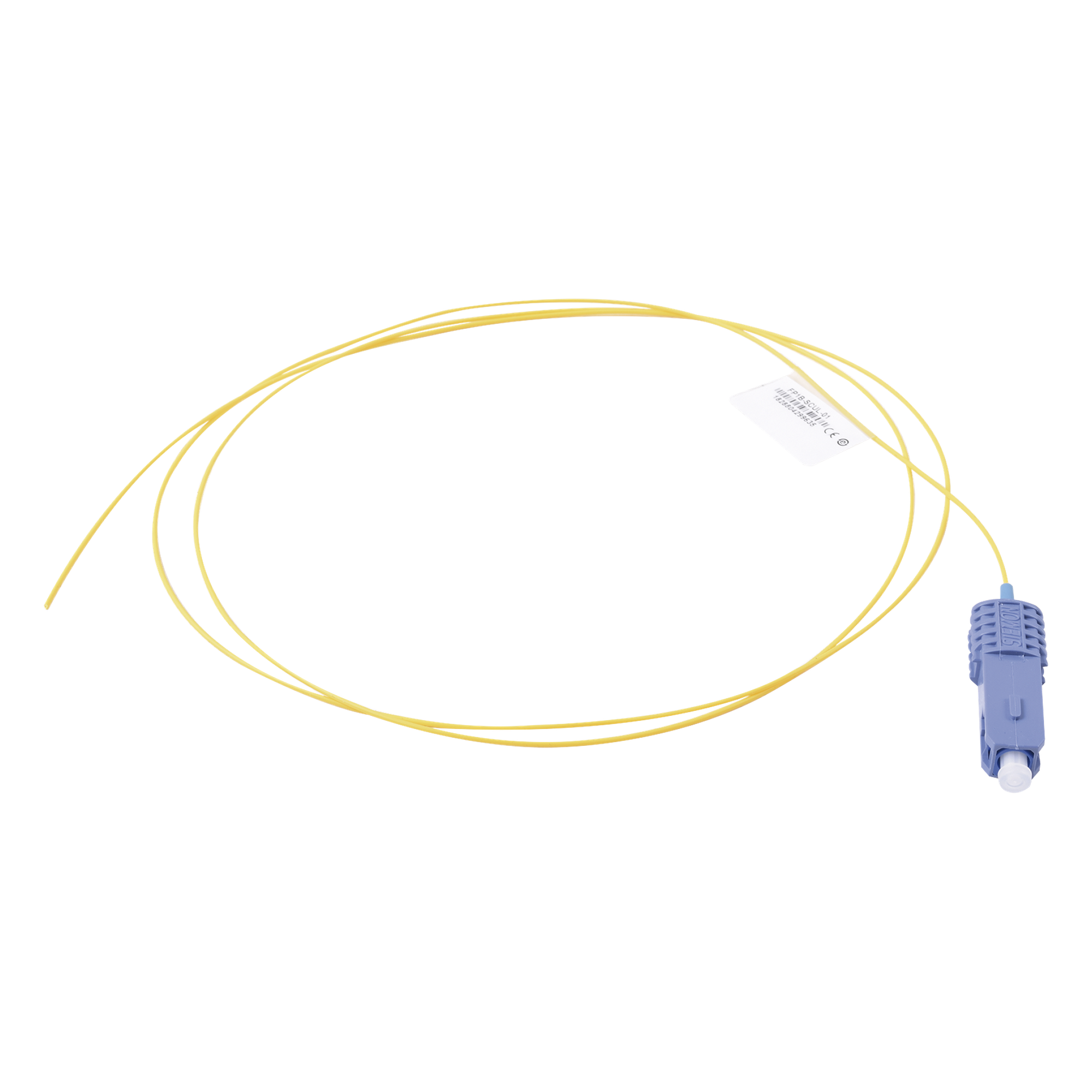 Pigtail de Fibra Óptica / SC/UPC Simplex / Monomodo OS1/OS2 / OFNR / 1 Metro (3.28 Pies) / Amarillo — SIEMON · SKU FP1B-SCUL-01