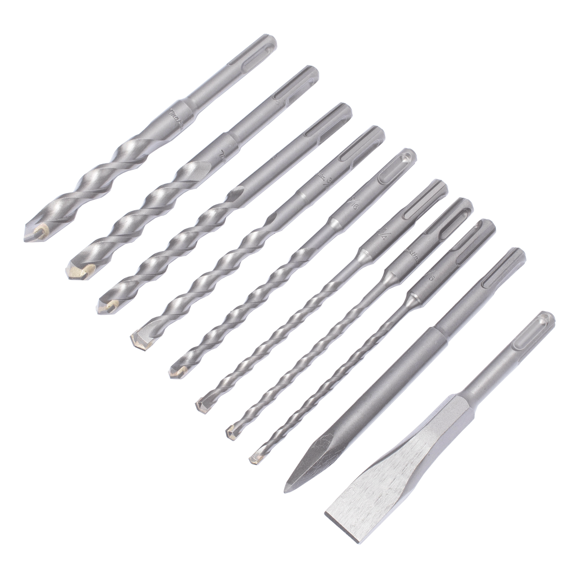  Juego con 10 piezas de brocas y cinceles SDS PLUS