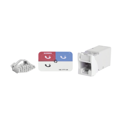 Jack Cat6A / UTP / Montaje Híbrido Plano-Angulado / Color Blanco — SIEMON · SKU Z6A-02