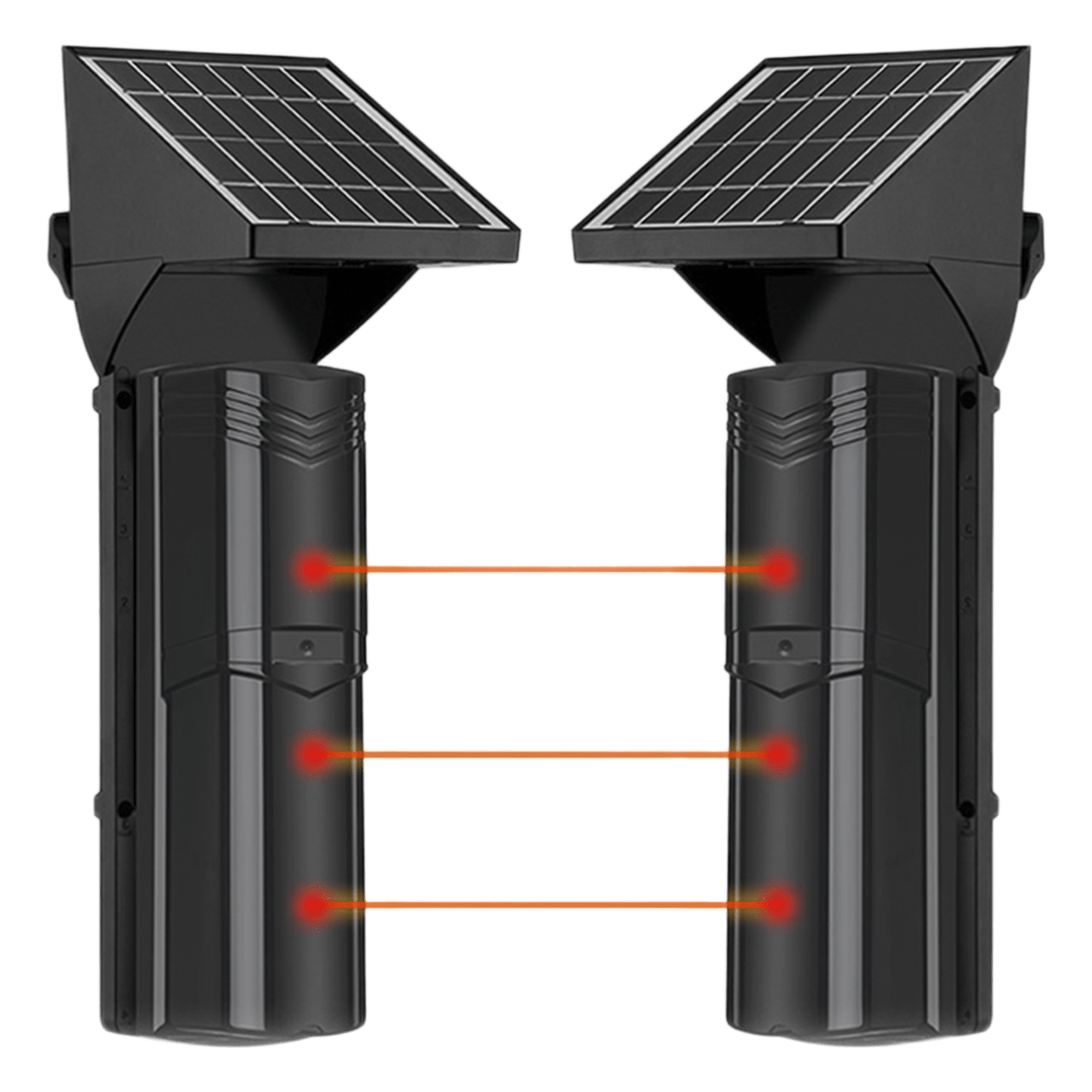 Detector Fotoeléctrico Solar / 3 Rayos IR / 100 m (328 ft) Exterior / 4 Frecuencias / Batería 4,000 mAh / Sincronización Digital — SFIRE · SKU SFB100