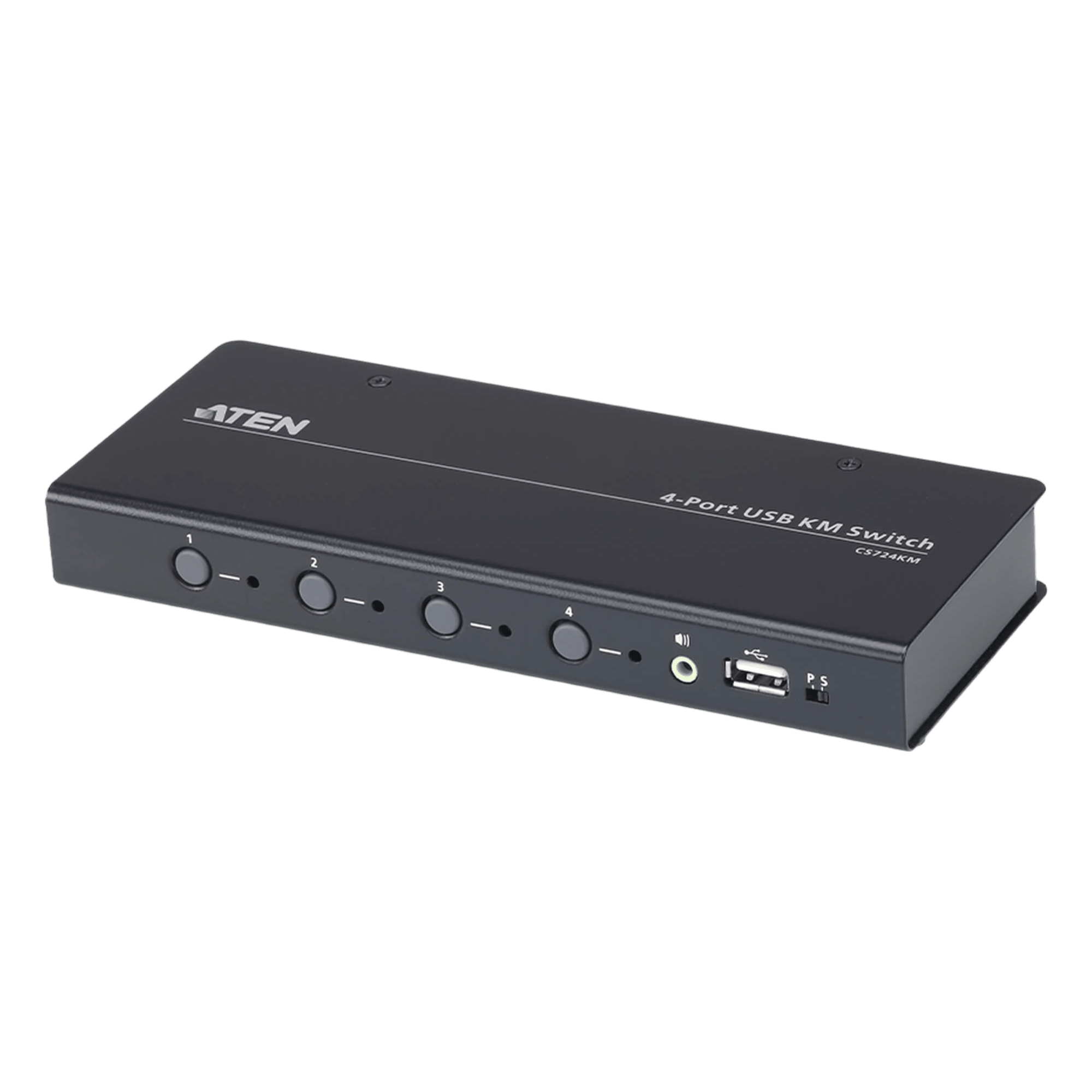 Switch KM USB / 4 Puertos / Boundless Switching / RS-232 / HDMI / Audio / Control de 4 a 8 Computadoras — ATEN · SKU CS724KM