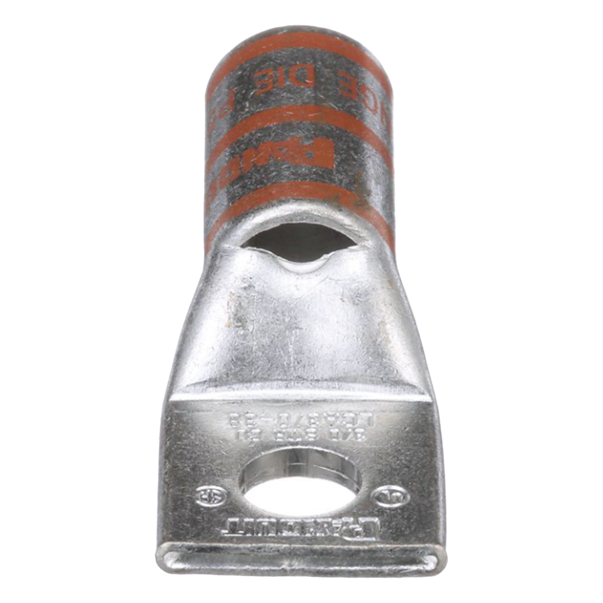 Zapata de Compresión / Calibre 3/0 AWG / Orificio 3/8" (9.5 mm) / Estañado / Mirilla de Inspección — PANDUIT · SKU LCA3/0-38-X