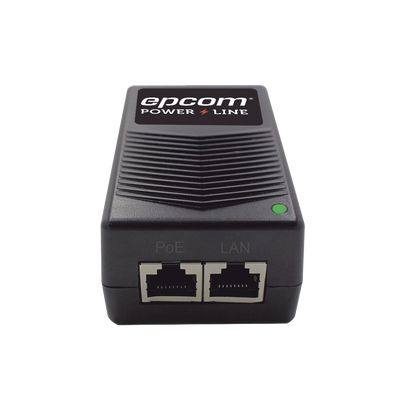 Adaptador de pared / Inyector PoE / 24 Vcc / 1 A / Controlado por chip IC / Protección contra OV, OC, SC, UV/  Fácil de instalar