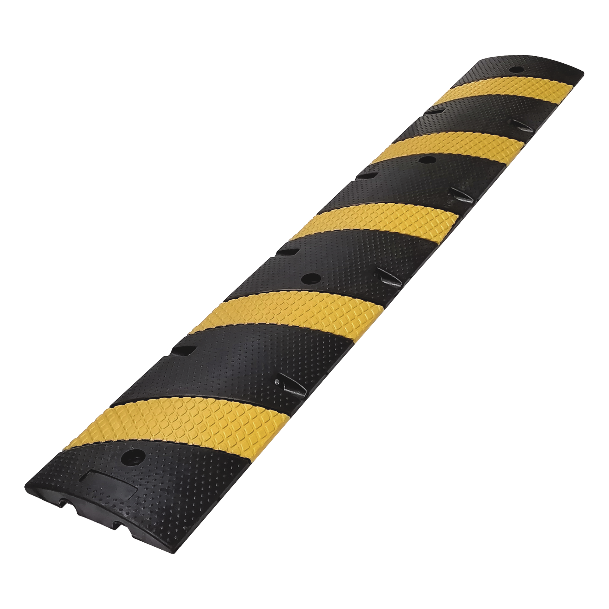 Reductor de Velocidad / 183cm (6 ft) / 5 Franjas Amarillas / Hule Reciclado / 20 Toneladas — ACCESSPRO · SKU AC-183RV