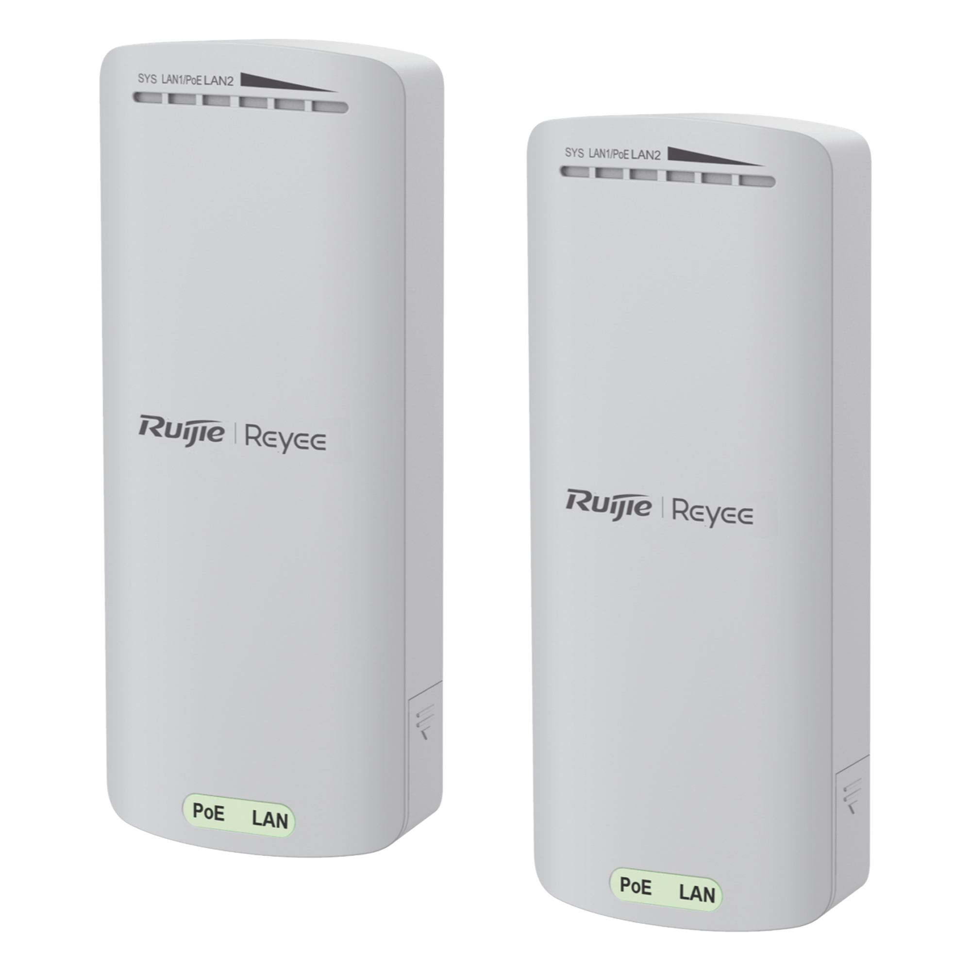 Kit Enlace Inalámbrico / 2.4 GHz / 300 Mbps / Alcance 500 m (1640 ft) / IP55 / 2x2 MU-MIMO / Dual LAN — RUIJIE · SKU RG-EST100-E