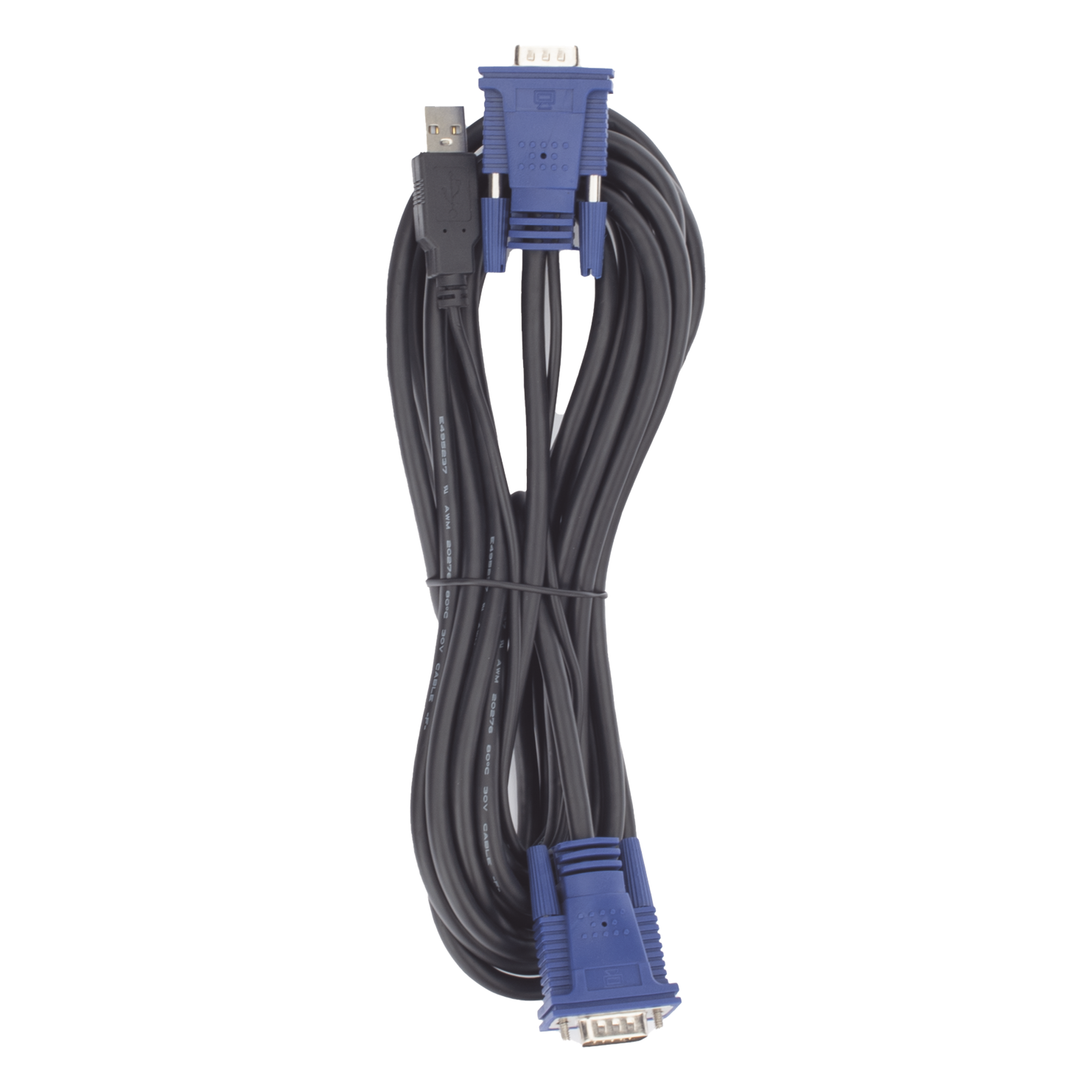 Cable USB KVM / VGA Coaxial Blindado / 5 m (16.40 pies) / Calibre 28 / Núcleos de Ferrita — PLANET · SKU KVM-KC1-5