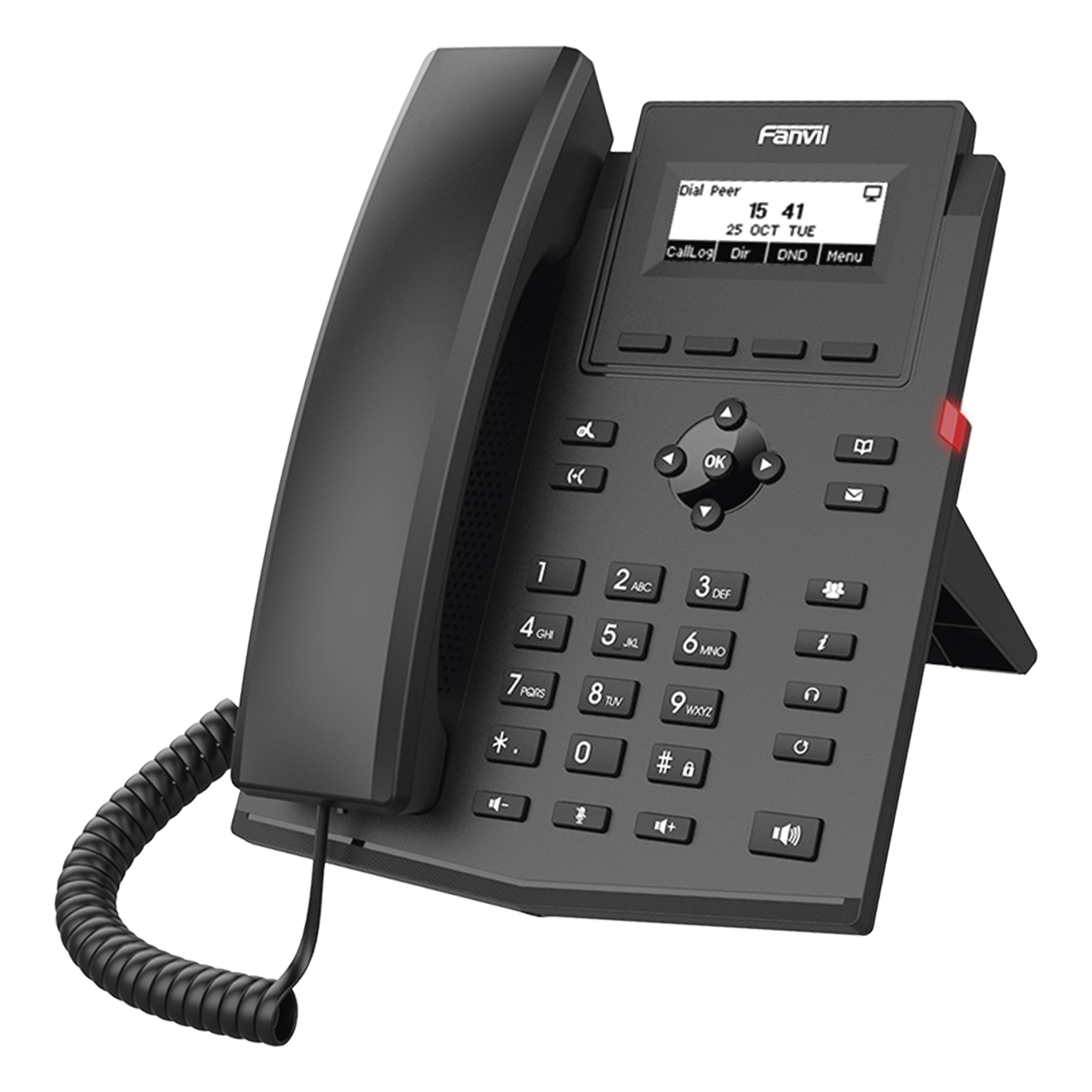 Teléfono IP / 2 Líneas SIP / Wi-Fi 802.11b/g/n Dual Band / Pantalla LCD 2.3" / Códec Opus / Conferencia 6 Vías / Puertos 10/100M — FANVIL · SKU X301W