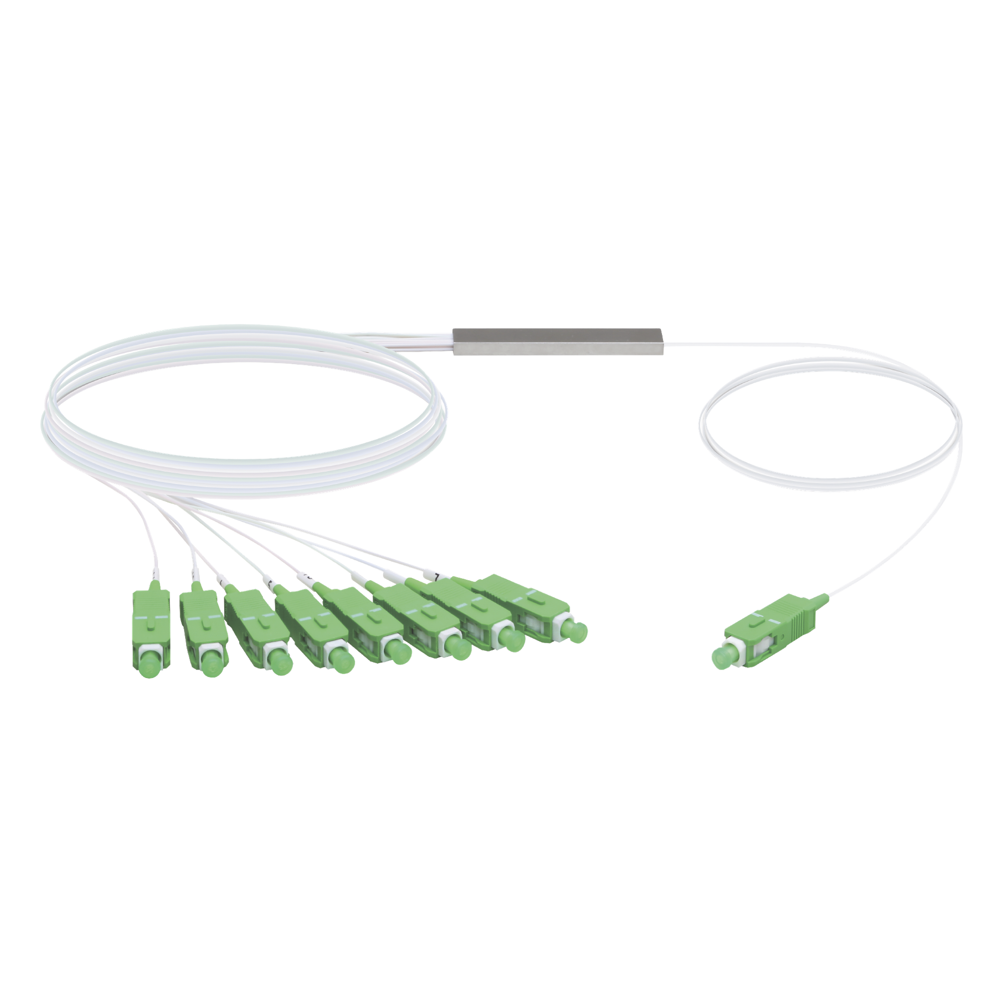 Divisor Óptico PLC / 1 x 8 / SC/APC / GPON FTTH / 1260-1650 nm / 20 km — UBIQUITI · SKU UF-SPLITTER-8