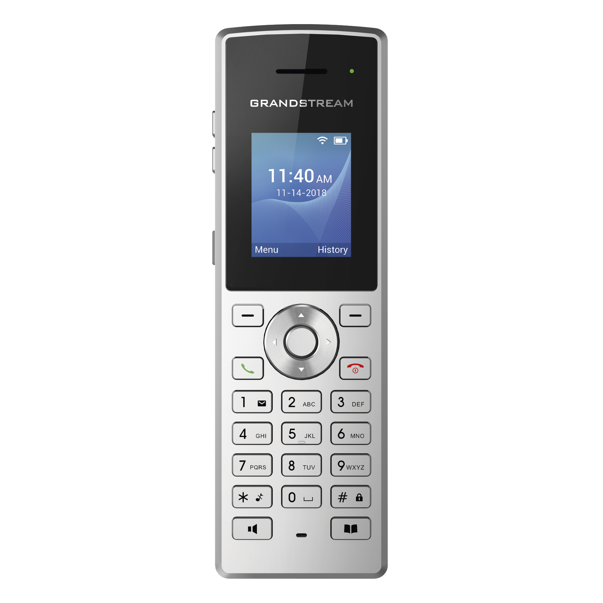 Teléfono IP Portátil / Wi-Fi Dual Band / 2 Líneas SIP / 2 Cuentas SIP / LCD 1.8 pulgadas / Batería 1500 mAh / PTT Configurable — GRANDSTREAM · SKU WP-810