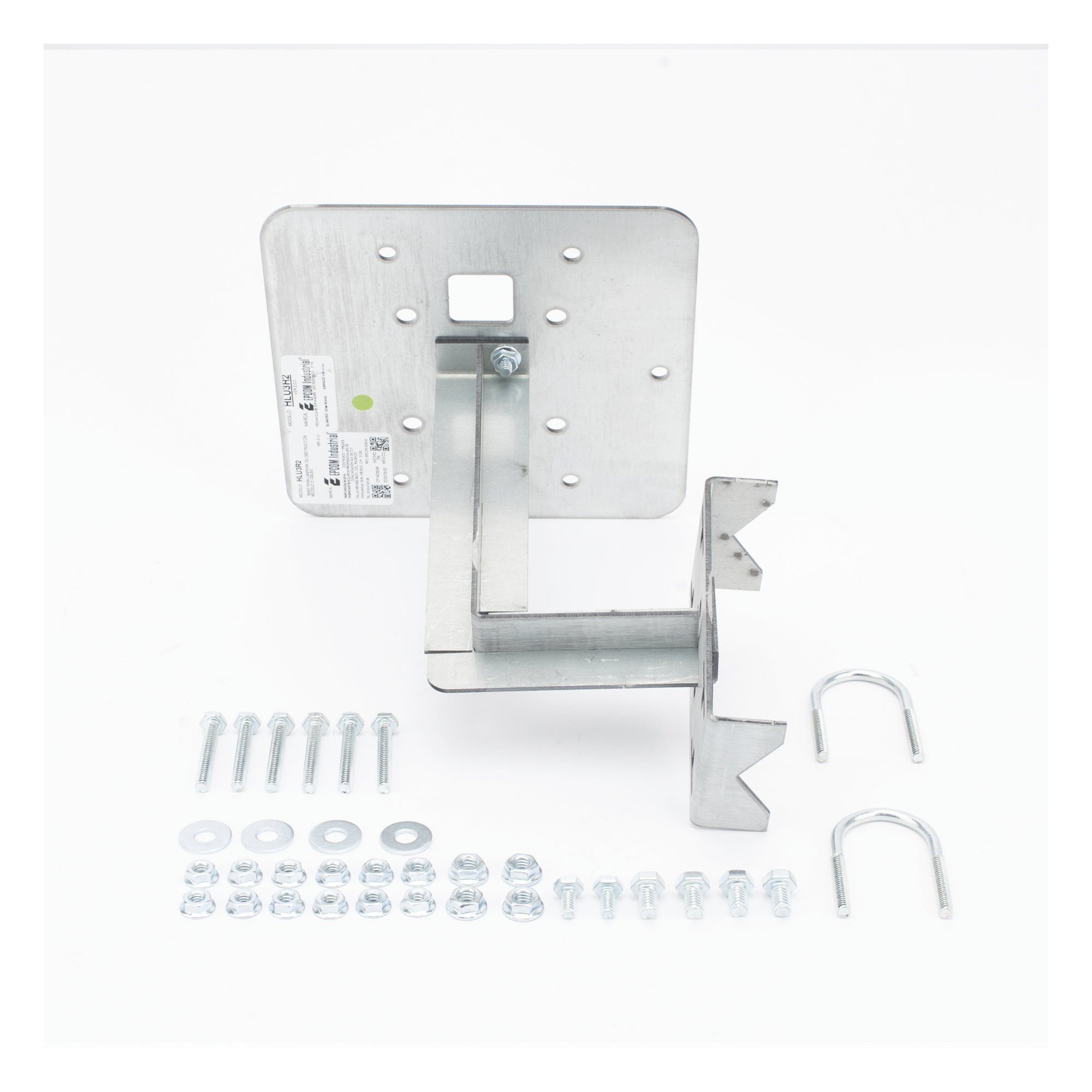 Base para Lámpara de Obstrucción / Acero Galvanizado / Tubo 7/8" a 1-1/4" / Preparada para Fleje Adicional