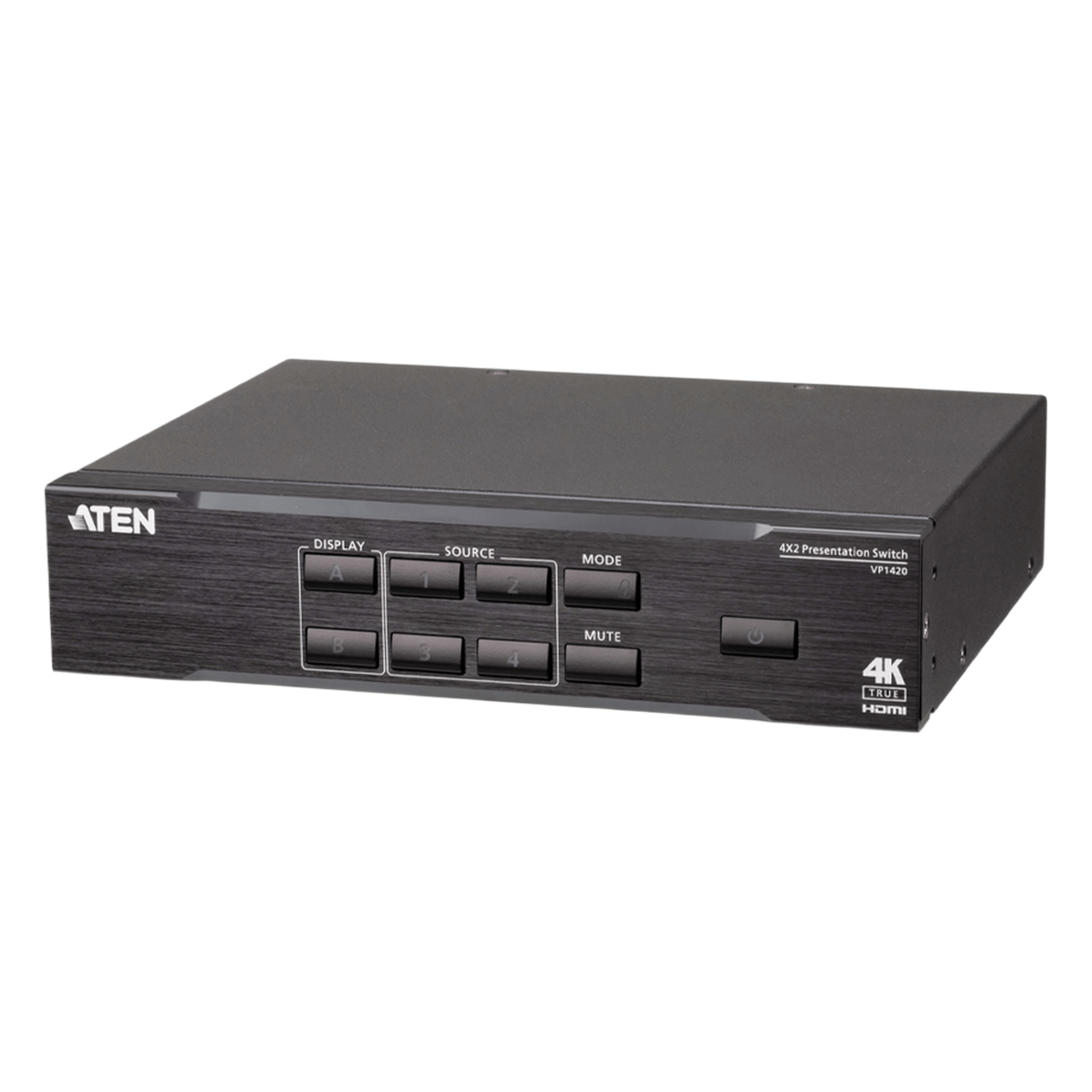 Matrix Switch de Presentación 4x2 / True 4K / Escalador Integrado / HDMI 5m 16ft / HDR / HDCP 2.2 — ATEN · SKU VP1420