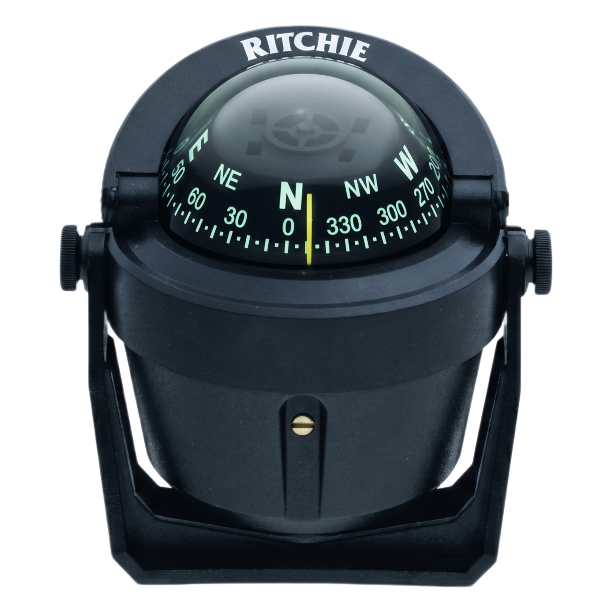 Brújula Marítima / Montaje Bracket / Dial 70 mm / Iluminación Nocturna / Compensadores / Rubí Zafiro — RITCHIE · SKU B-51