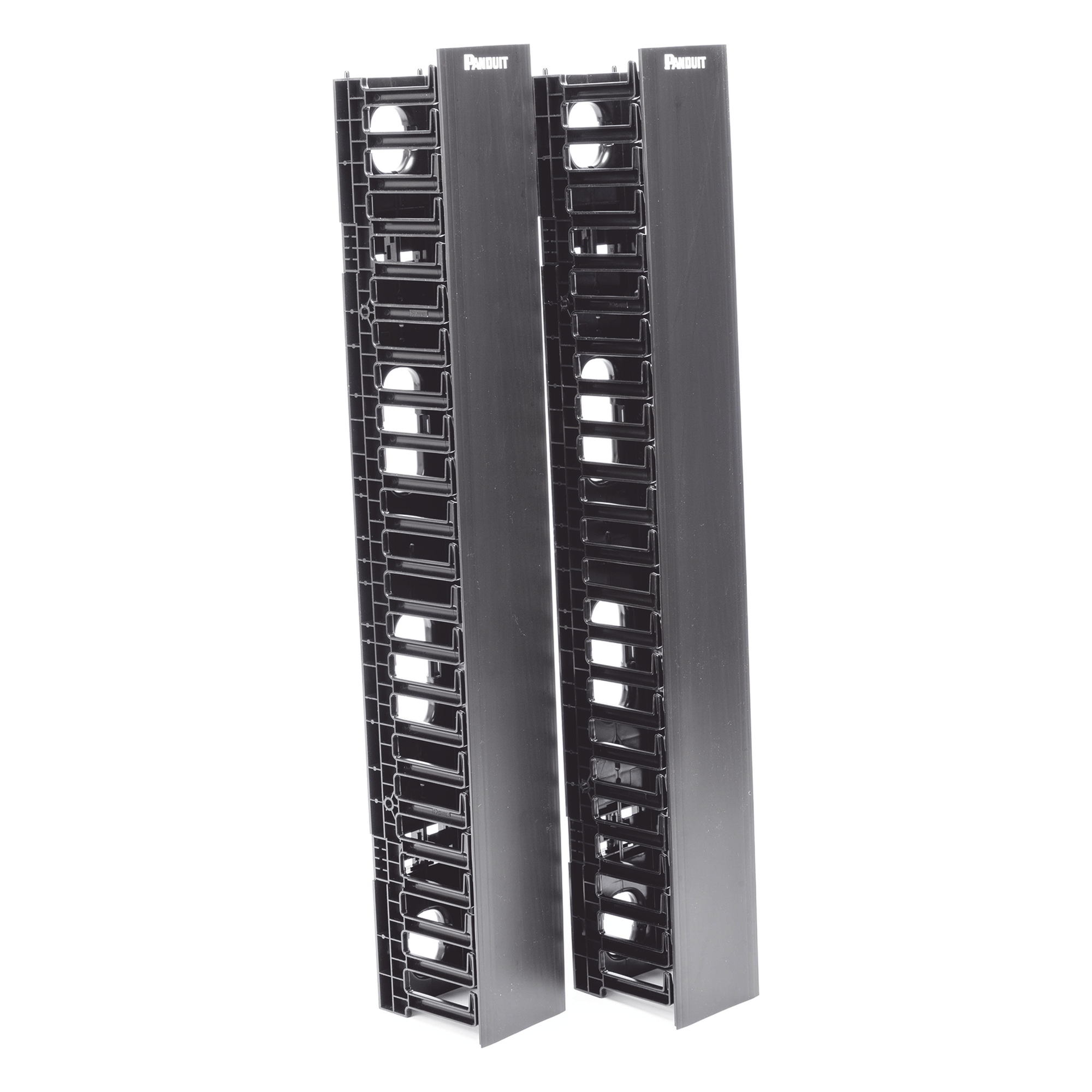 Organizador Vertical de Cables / Doble Cara / 45 RU / 5x12in / 4.9in Ancho / 6.9ft Altura / Negro