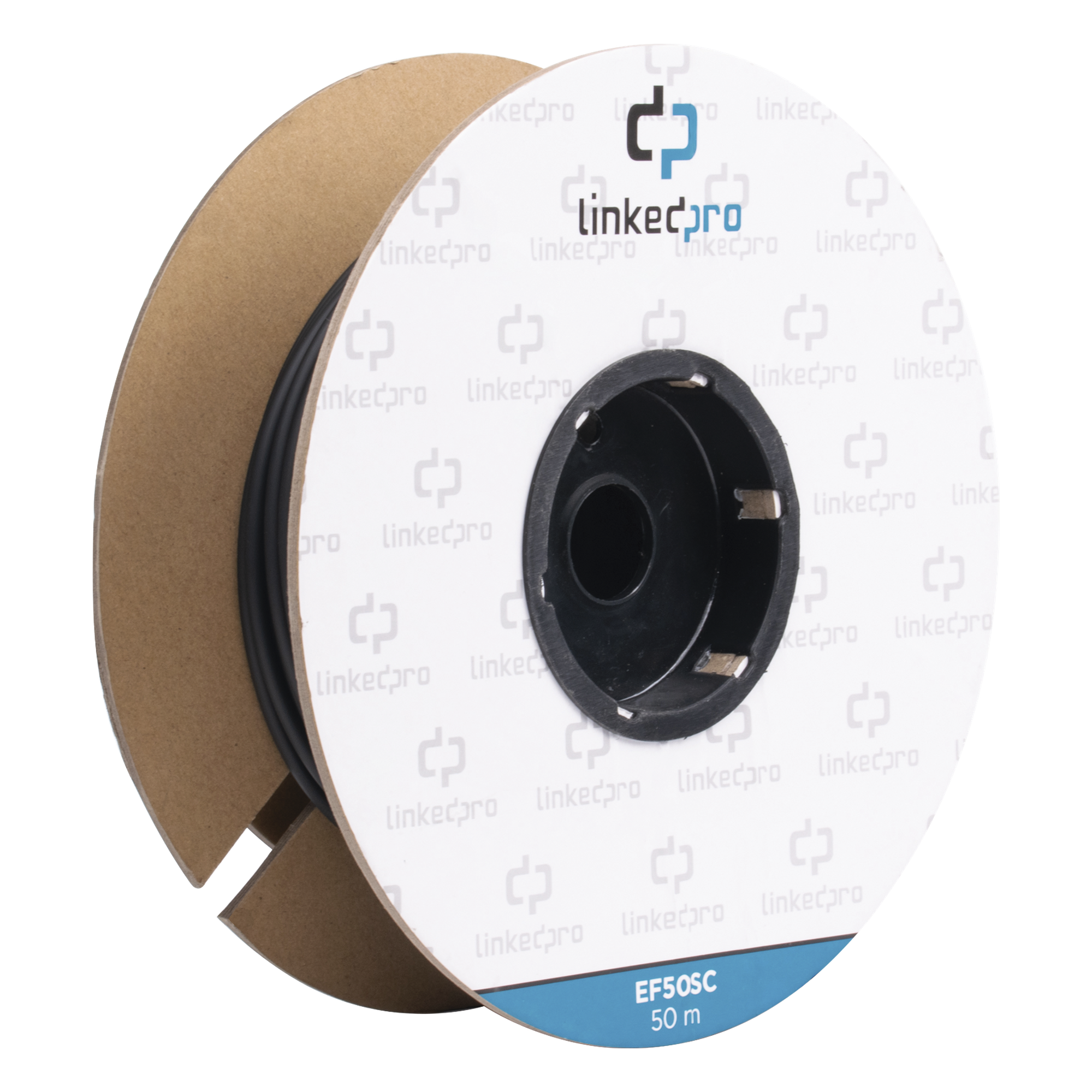 Carrete de Fibra Óptica / Monomodo 9/125 / SC-SC Duplex / 50 m (164.04 ft) / Kevlar / Subterráneo — LINKEDPRO BY EPCOM · SKU EF-50-SC