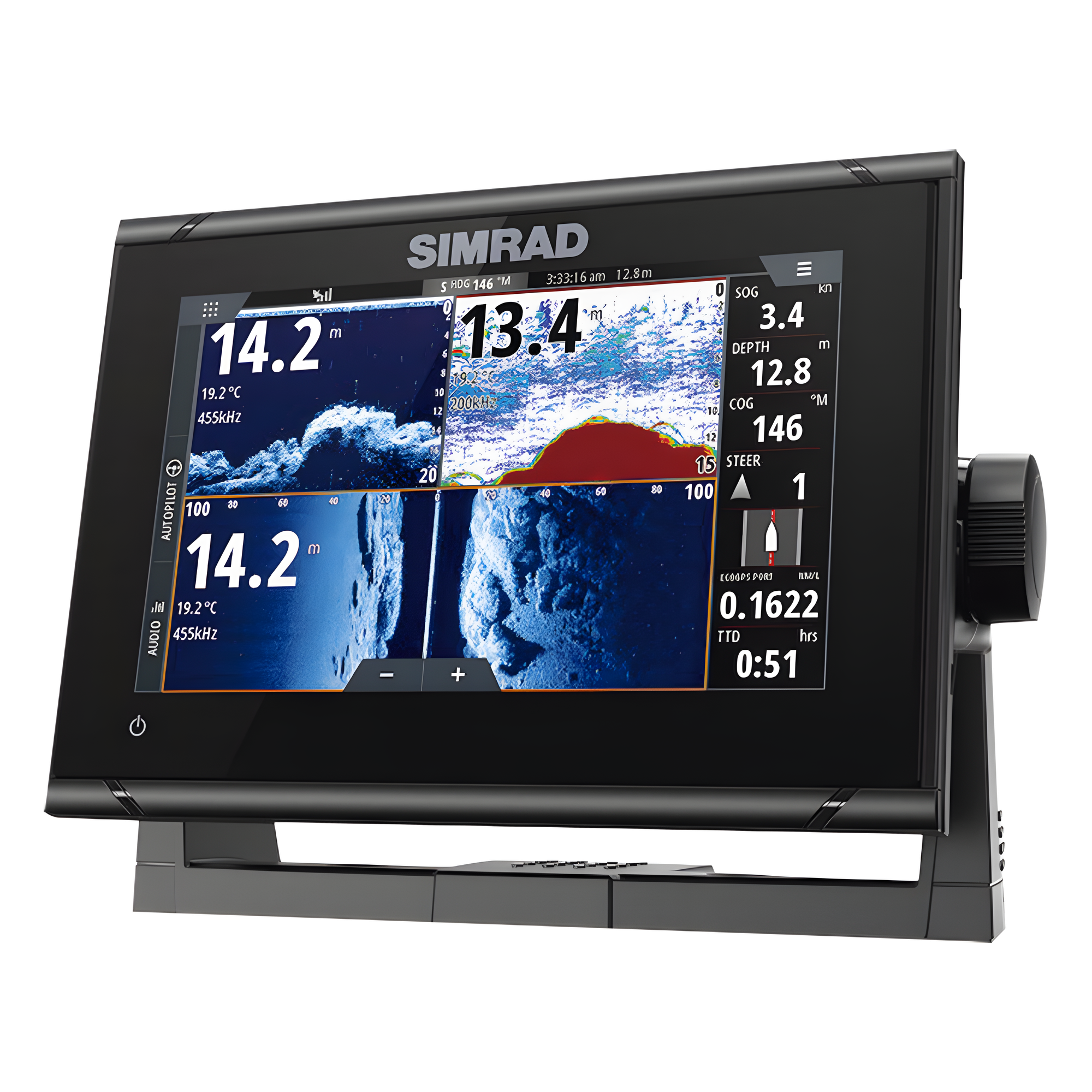 Pantalla Náutica Multifunción / 7 Pulgadas Táctil Multi-Touch / GPS Integrado / Sonar CHIRP y Active Imaging / Radar Halo24/20+ / NMEA 2000 / Wi-Fi / FishReveal