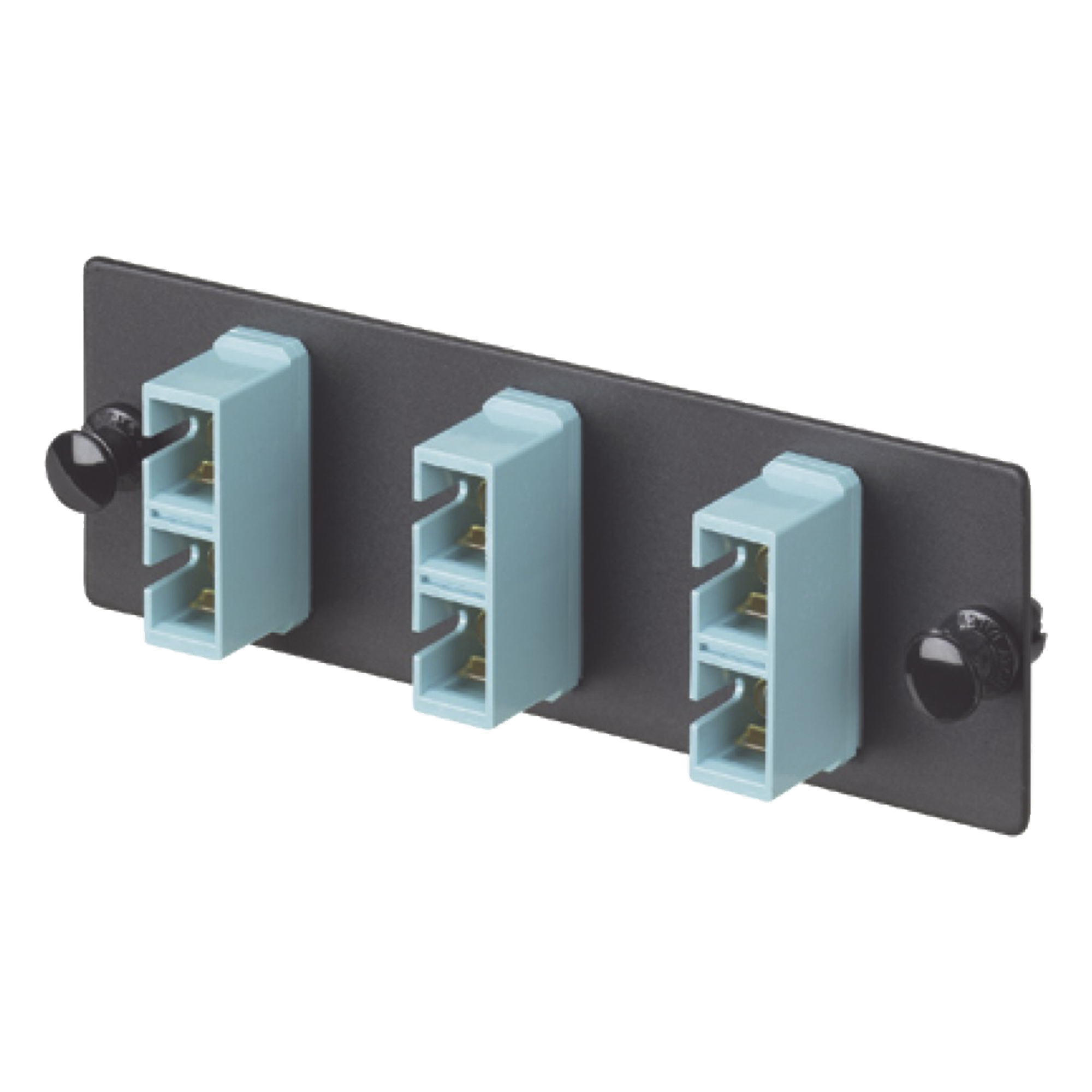 Placa Acopladora de Fibra Óptica / 6 Fibras / SC Duplex / OM3-OM4 / Aqua — PANDUIT · SKU FAP3WAQDSCZ