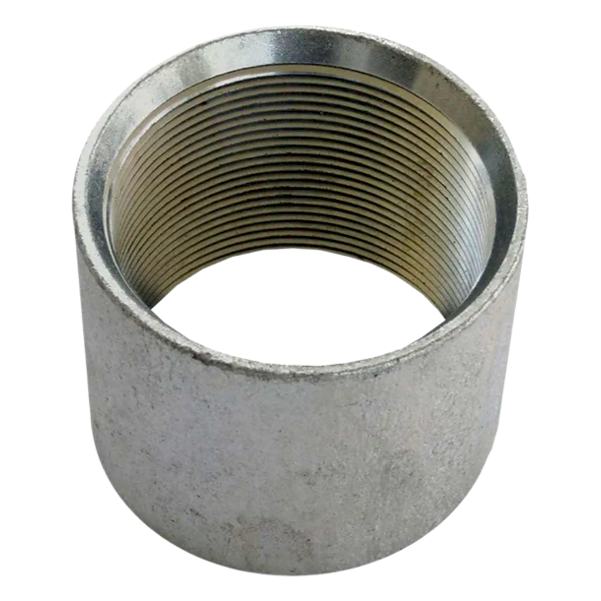 Cople para Pared Gruesa / 2 Pulgadas / Acabado Liso / Protección Anticorrosiva Zinc / Etiqueta Amarilla — KOBREX · SKU KCOP-200