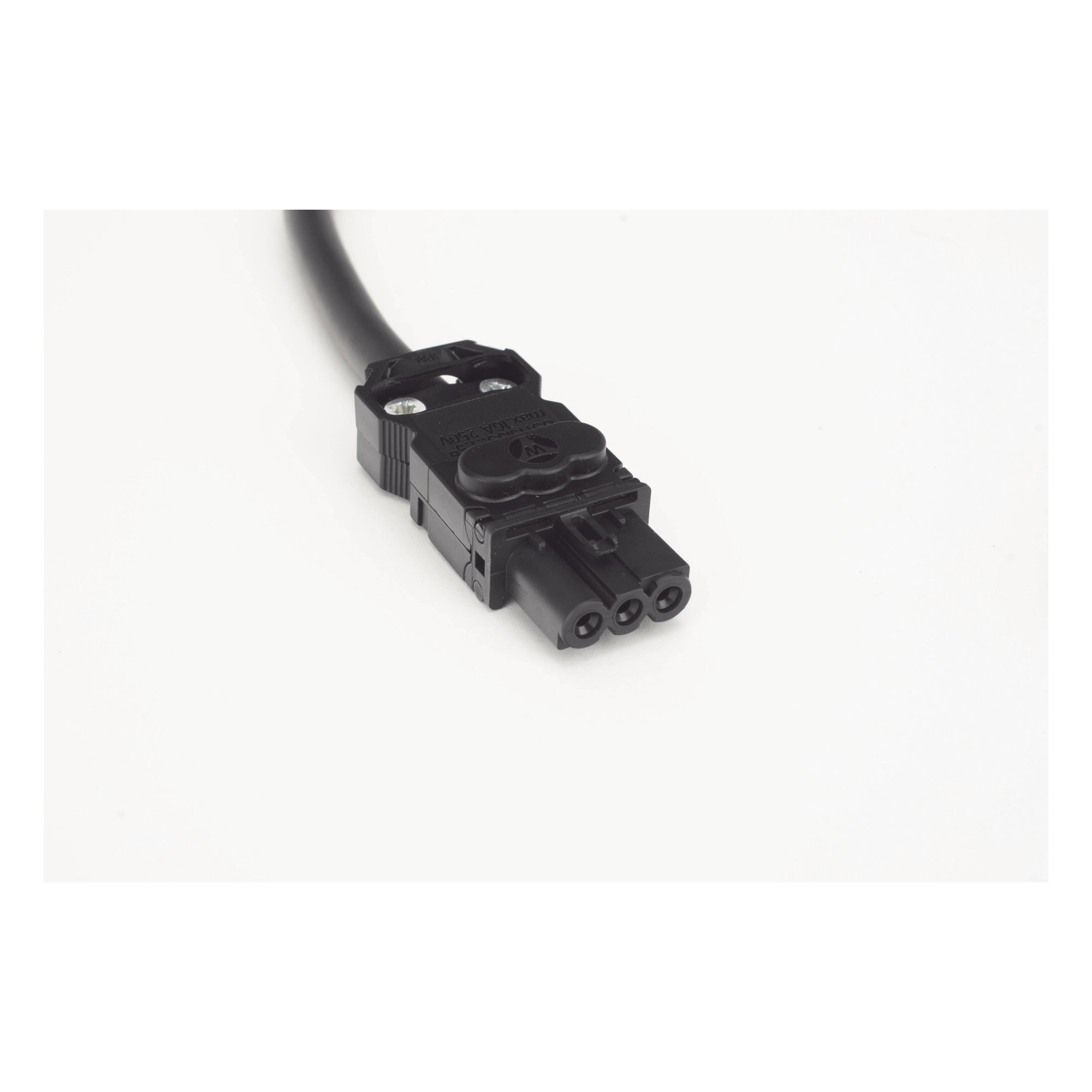 Cable de Unión para Lámparas LED / Conexión Daisy Chain hasta 4 Unidades / 60 cm / 3 Polos / Voltaje Universal 100-240V AC / Sistema Clic sin Herramientas