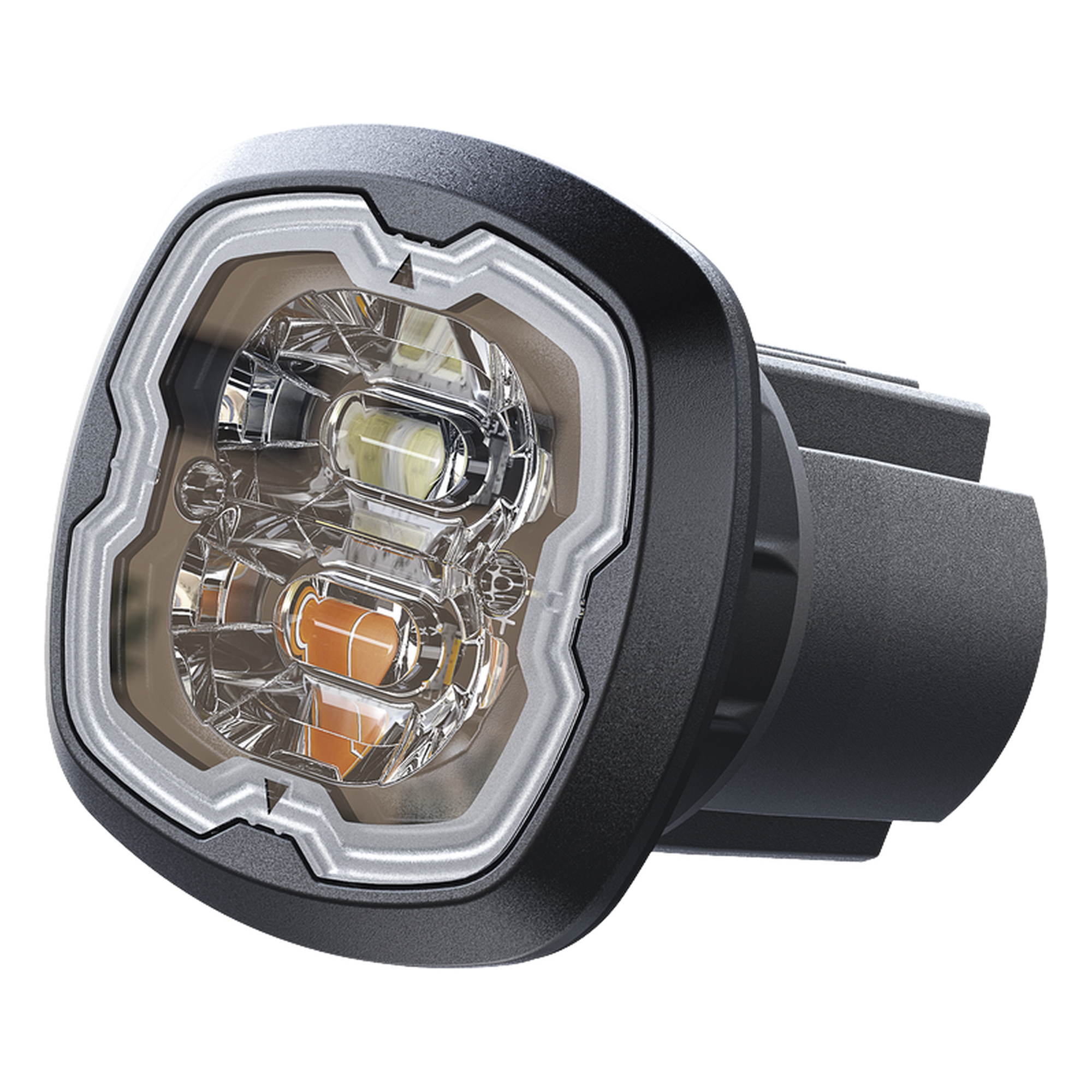 Estrobo Empotrable LED / 6 LED Doble Color / Homologado ECE R65 Clase I / IPX7 / 12-24 VCD / Sincronización hasta 20 Unidades — SIGNALPRO · SKU SPF16W