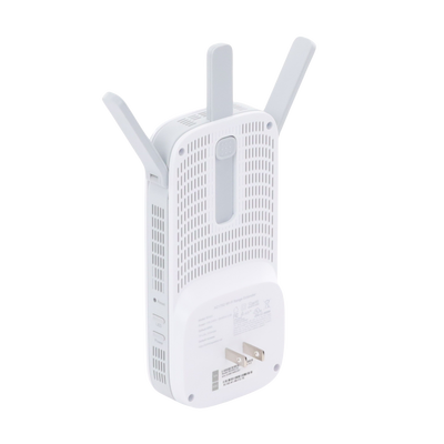 Repetidor / Extensor de Cobertura WiFi AC, 1750 Mbps, doble banda 2.4 GHz y 5 GHz, con 1 puerto 10/100/1000 Mbps, 3 antenas externas