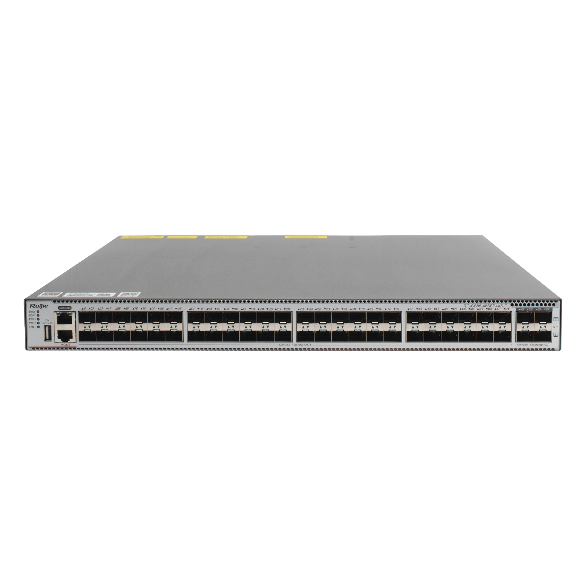 Switch Capa 3 / 48 Puertos SFP 1G / 4 Puertos SFP+ 10G / Capacidad 656-880 Gbps / Montaje Rack 1U — RUIJIE · SKU RG-CS85-48SFP4XS-D