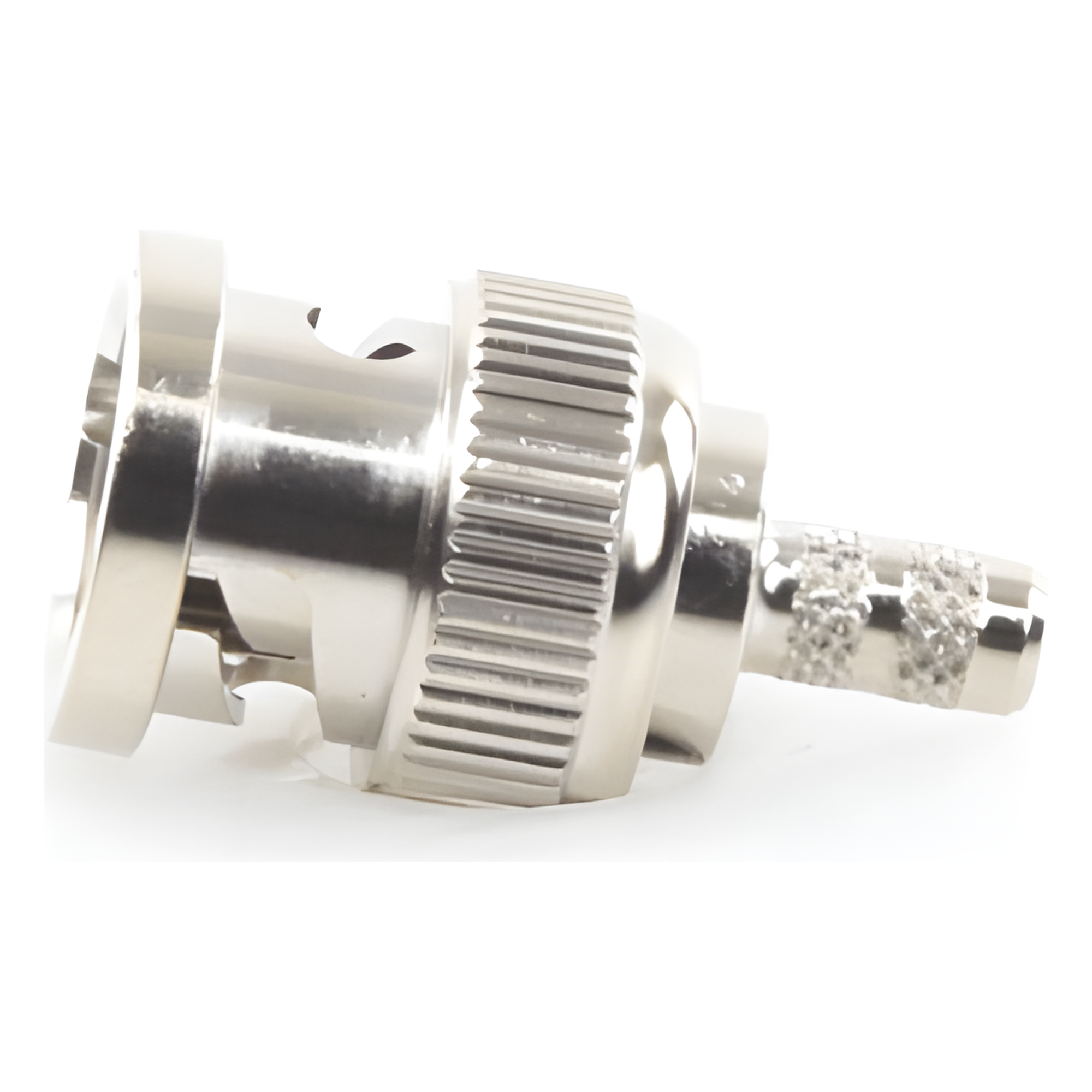Conector BNC Macho / Anillo Plegable / Bronce Niquelado / Contacto Oro / Para LP-195, LMR-195, RG-58/U, RG-142/U
