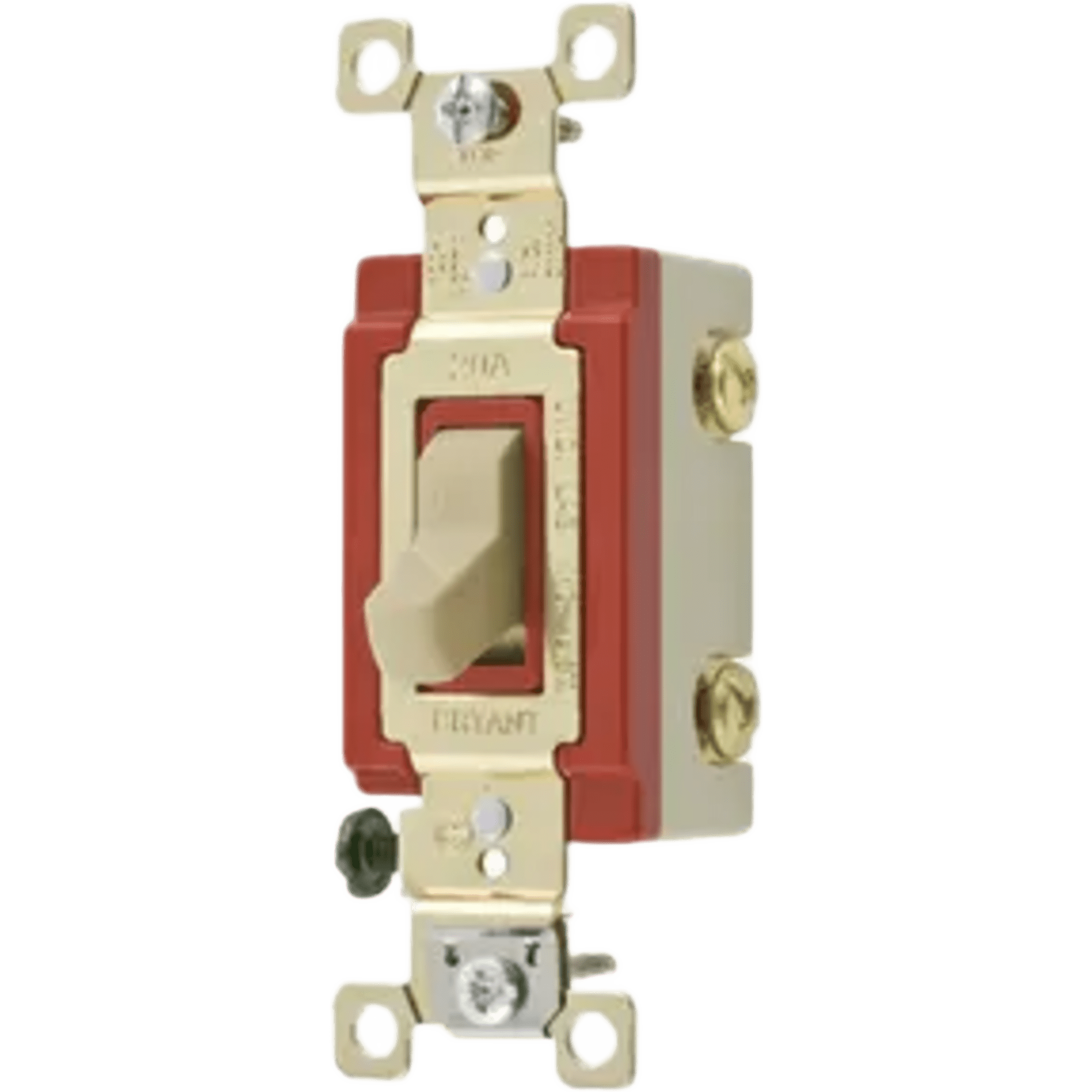 Interruptor de Palanca 20 A 120-277 V CA/  Grado Industrial/ Color Marfil.