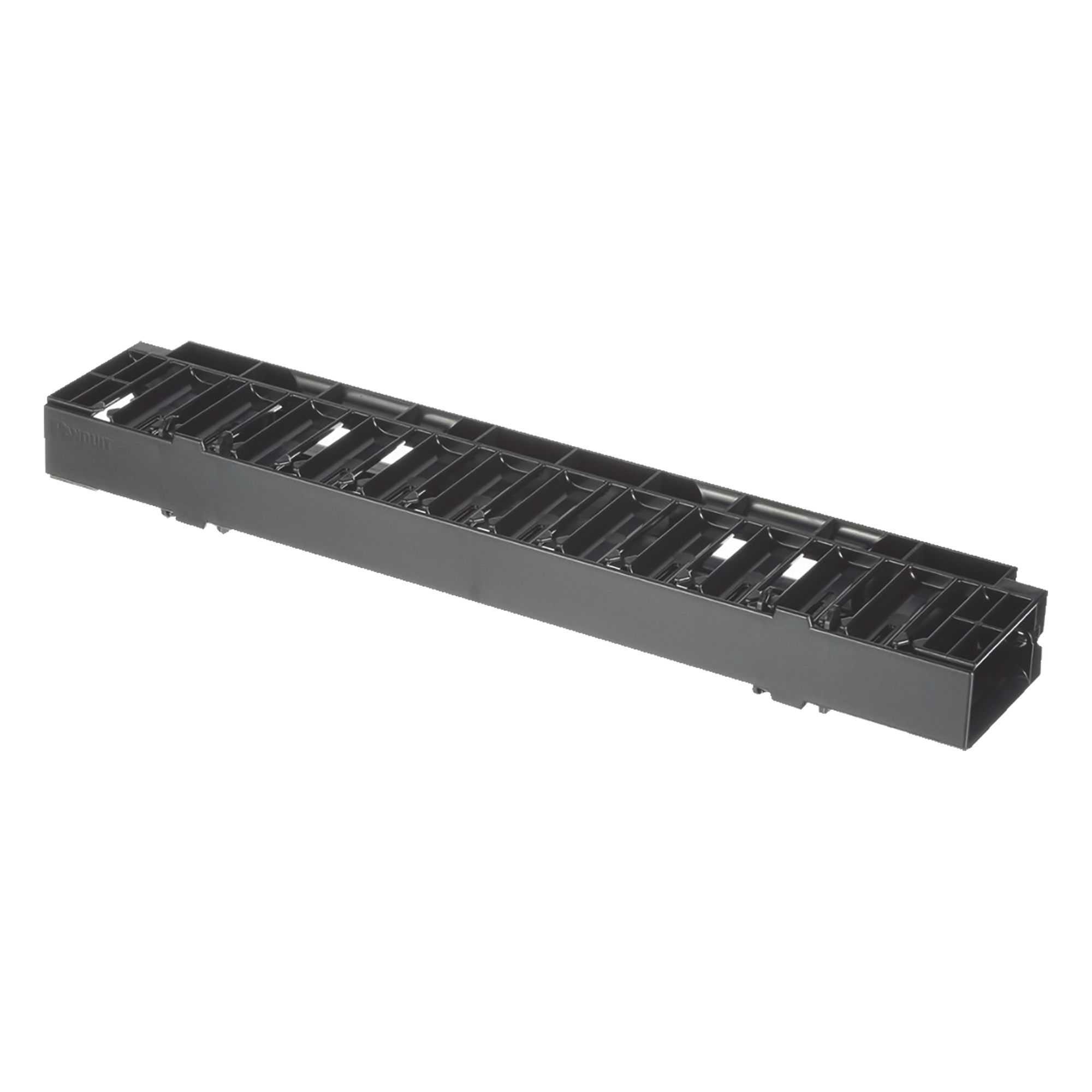 Organizador de Cables Horizontal / 1UR / Rack 19in (483mm) / Frontal / ABS / Cat6 y 10G — PANDUIT · SKU NCMHF1