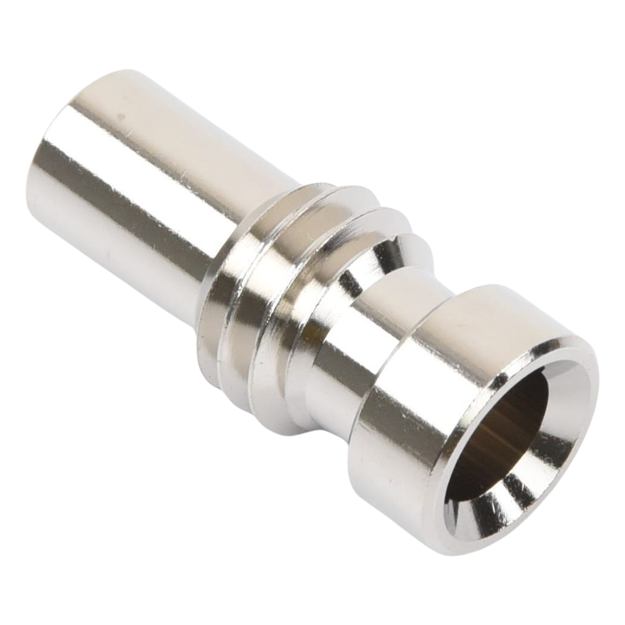 Adaptador / Reductor coaxial / Cables RG-8/X, BELDEN 9258, RG-59/U, BELDEN 8241 / Cuerpo níquel / Ensamble roscable