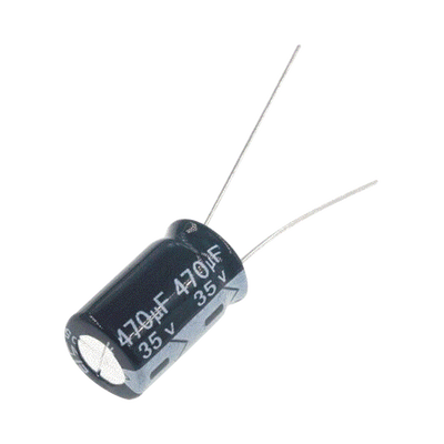 Capacitor Electrolítico Radial / 470 µF / 35 Vcc / 105 °C / 10 x 20 mm — SYSCOM PARTS · SKU 140XRL354470