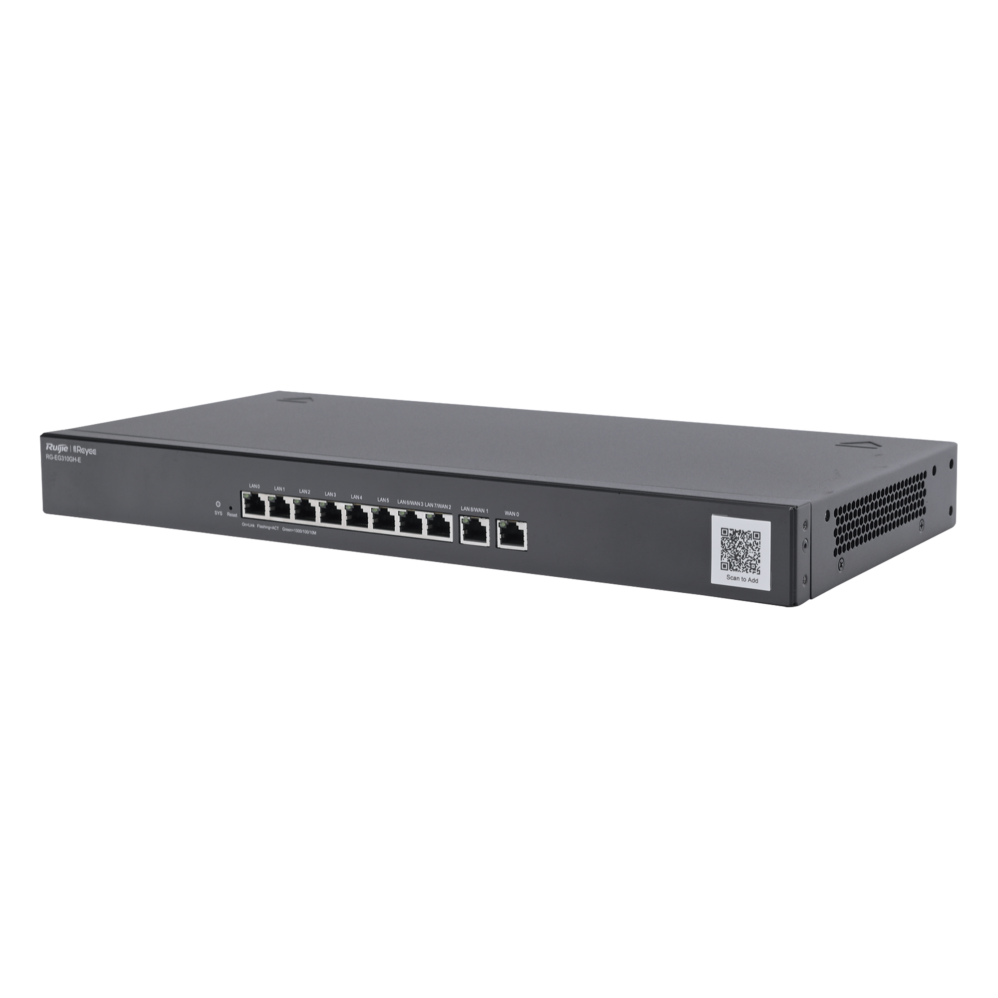 Router Balanceador SD-WAN / 1.5 Gbps / 350 Usuarios / 4 WAN / 25 W / 512 MB RAM — RUIJIE · SKU RG-EG310GH-E