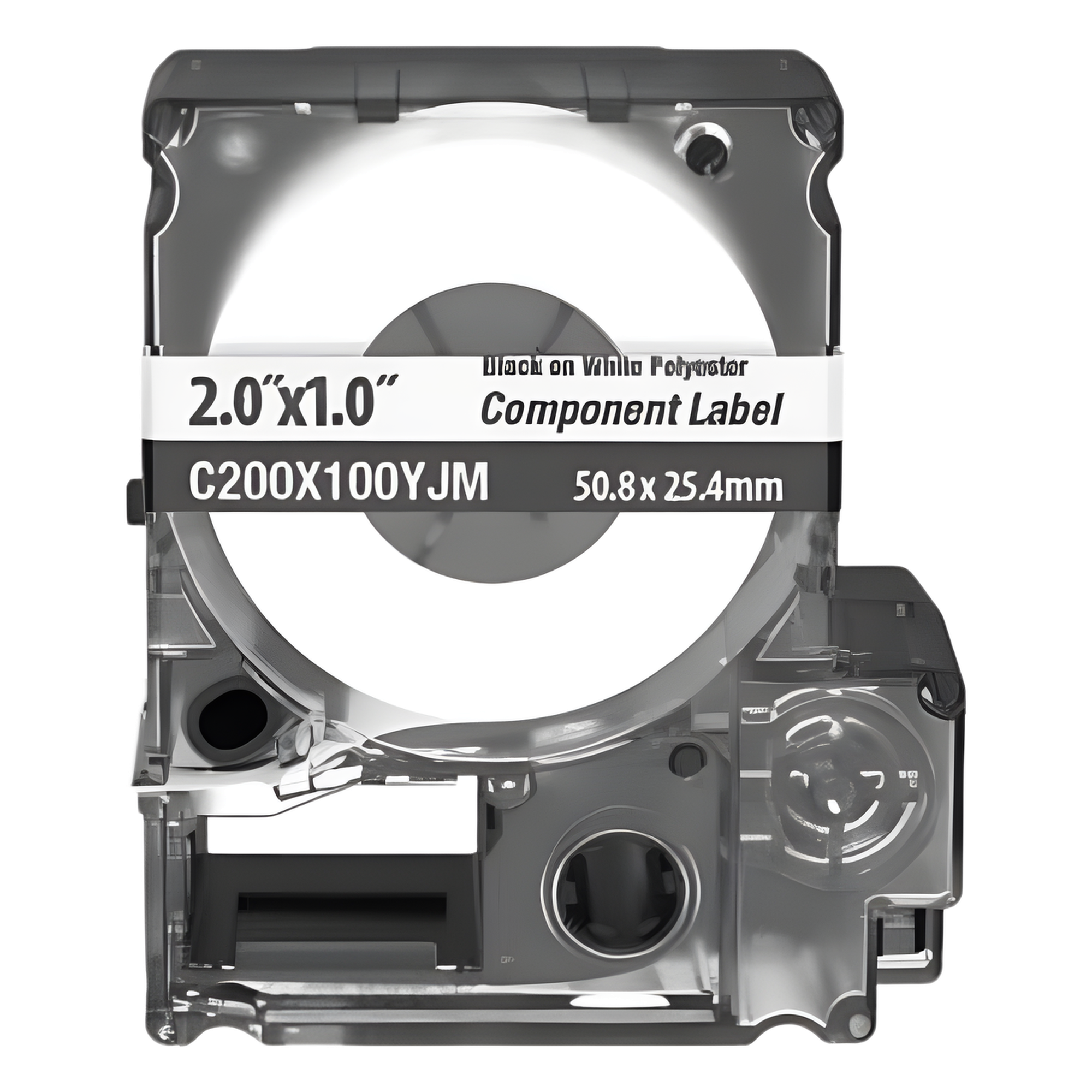 Casete de Etiquetas Adhesivas / 140 Etiquetas / 50.8 x 25.4 mm / Vinilo Autolaminable Blanco / -40 a 82°C — PANDUIT · SKU C200X100YJM
