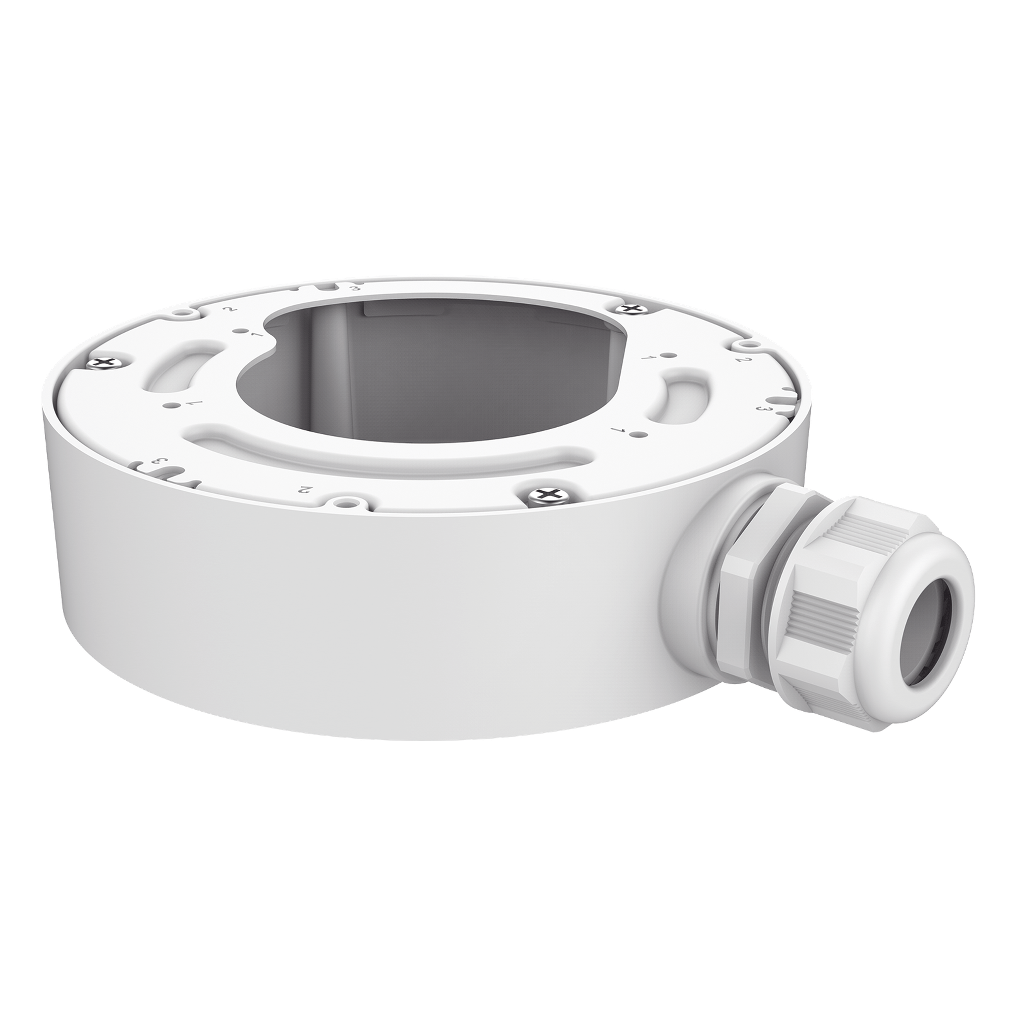 Caja de Conexión para Cámara Fisheye IP / Montaje Vertical en Poste / Acero Inoxidable / Diámetro Ajustable 67-127 mm / Uso Exterior — HIKVISION · SKU DS-2280ZJ-WA140