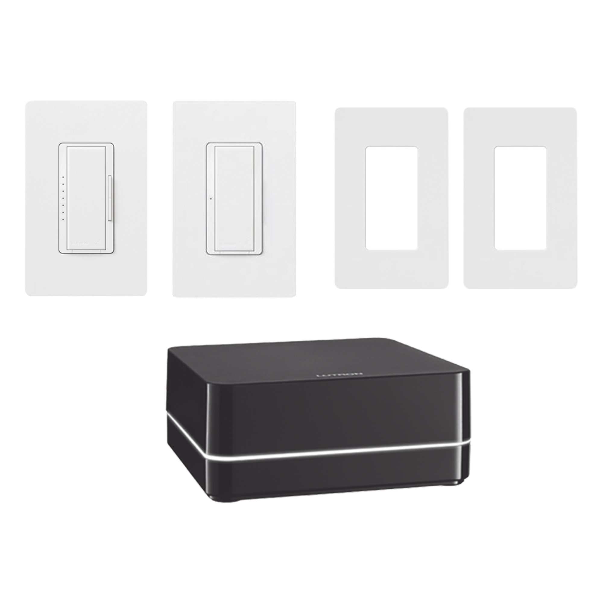 Kit de Control de Iluminación / Repetidor Principal / Atenuador 600 W / Interruptor 8 A / 2 Placas Claro / App y Asistentes de Voz — LUTRON ELECTRONICS · SKU KITRA2SELECT1