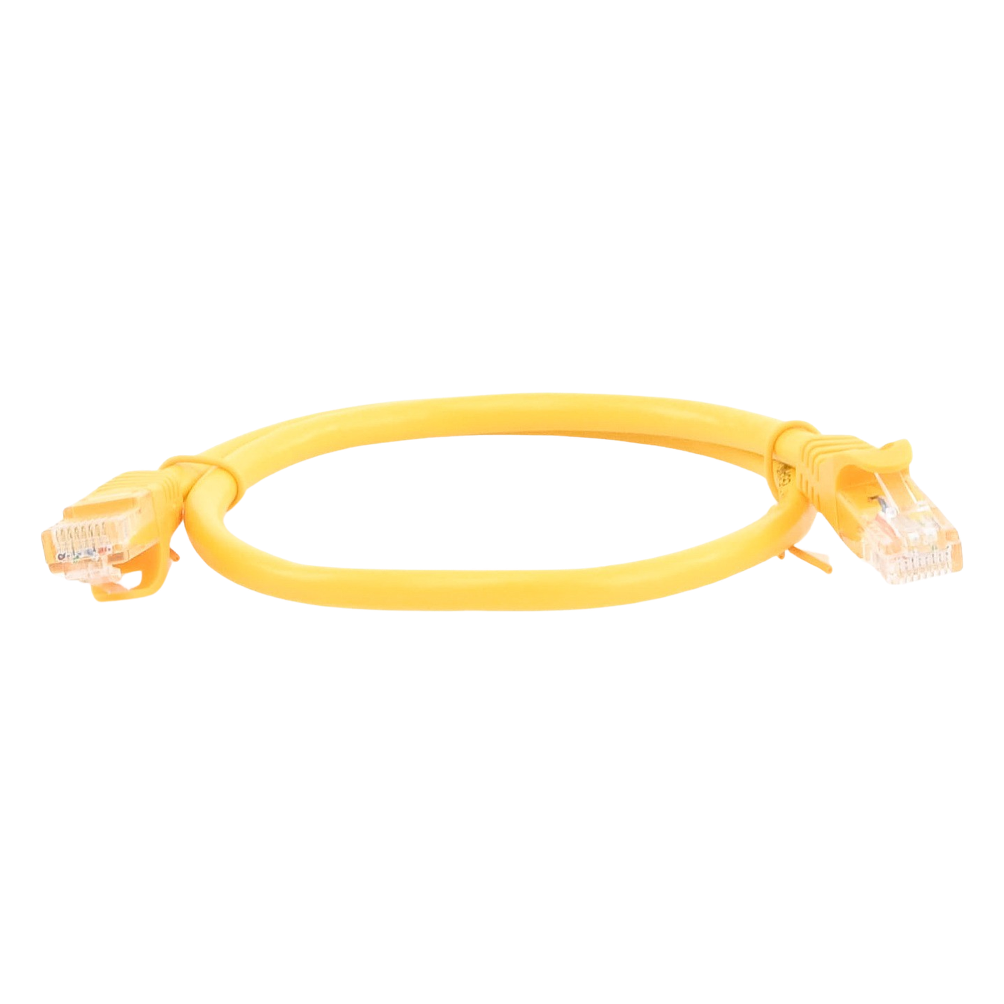 Cable de Parcheo UTP Cat6 / 0.5m (1.64 ft) / 10 Gbps / Amarillo