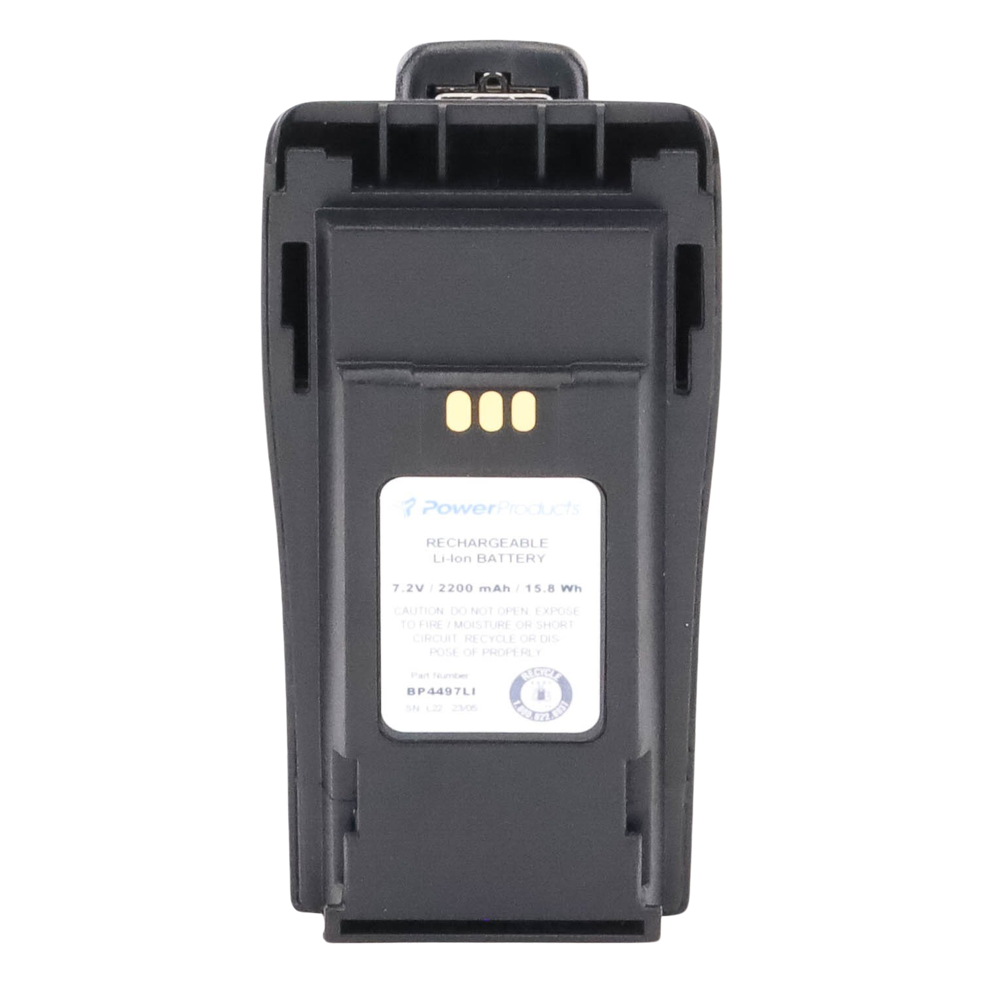 Batería Li-Ion / 2200 mAh / 7.2V / IP67 / MIL-STD-810G / 300 Ciclos / -20°C a +60°C