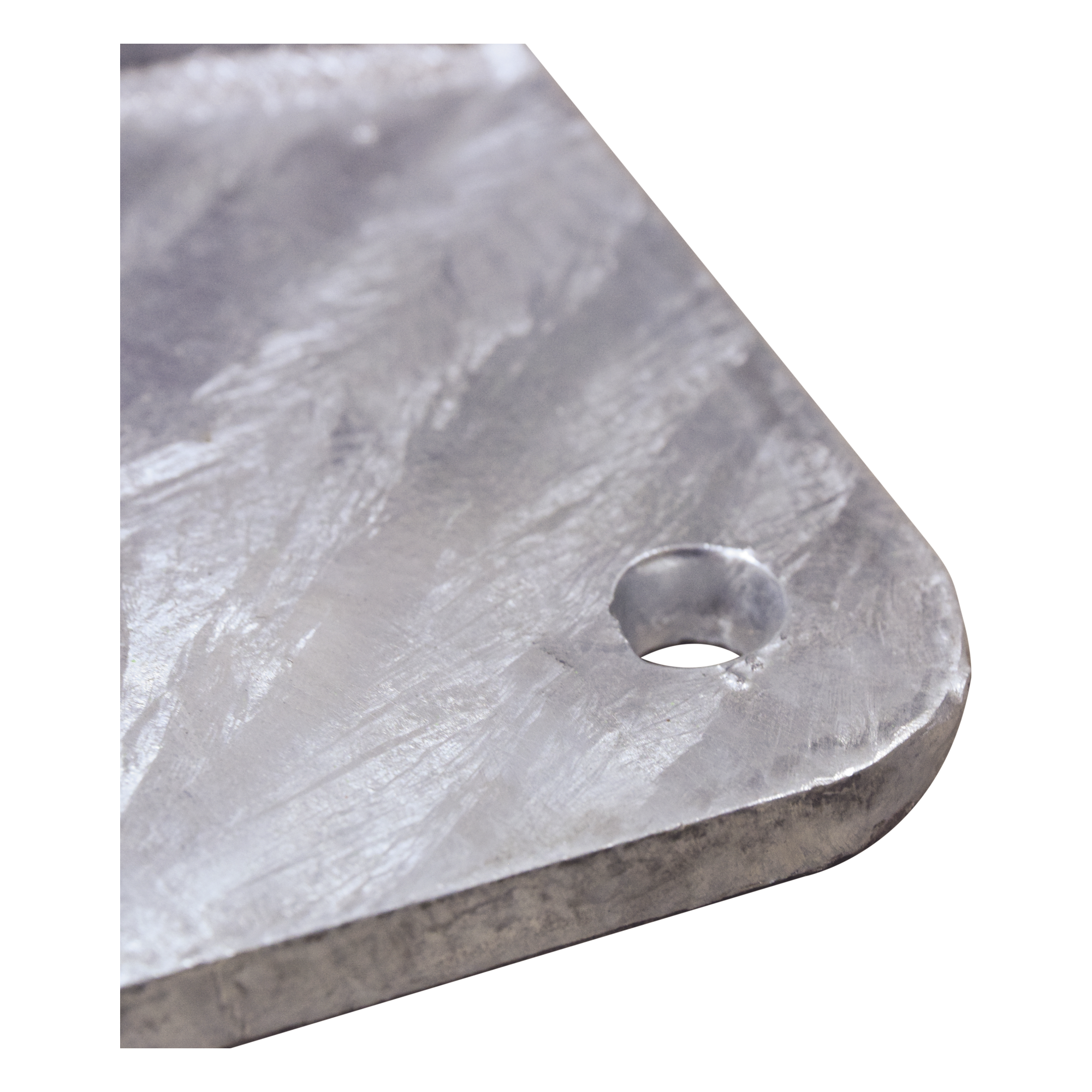 Base para Mástil / 30 x 30 cm / Tubo 50 cm (19.7 in) / Galvanizado en Caliente / Tornillos Opresores 3/8'' / Mástiles 1'' a 2''