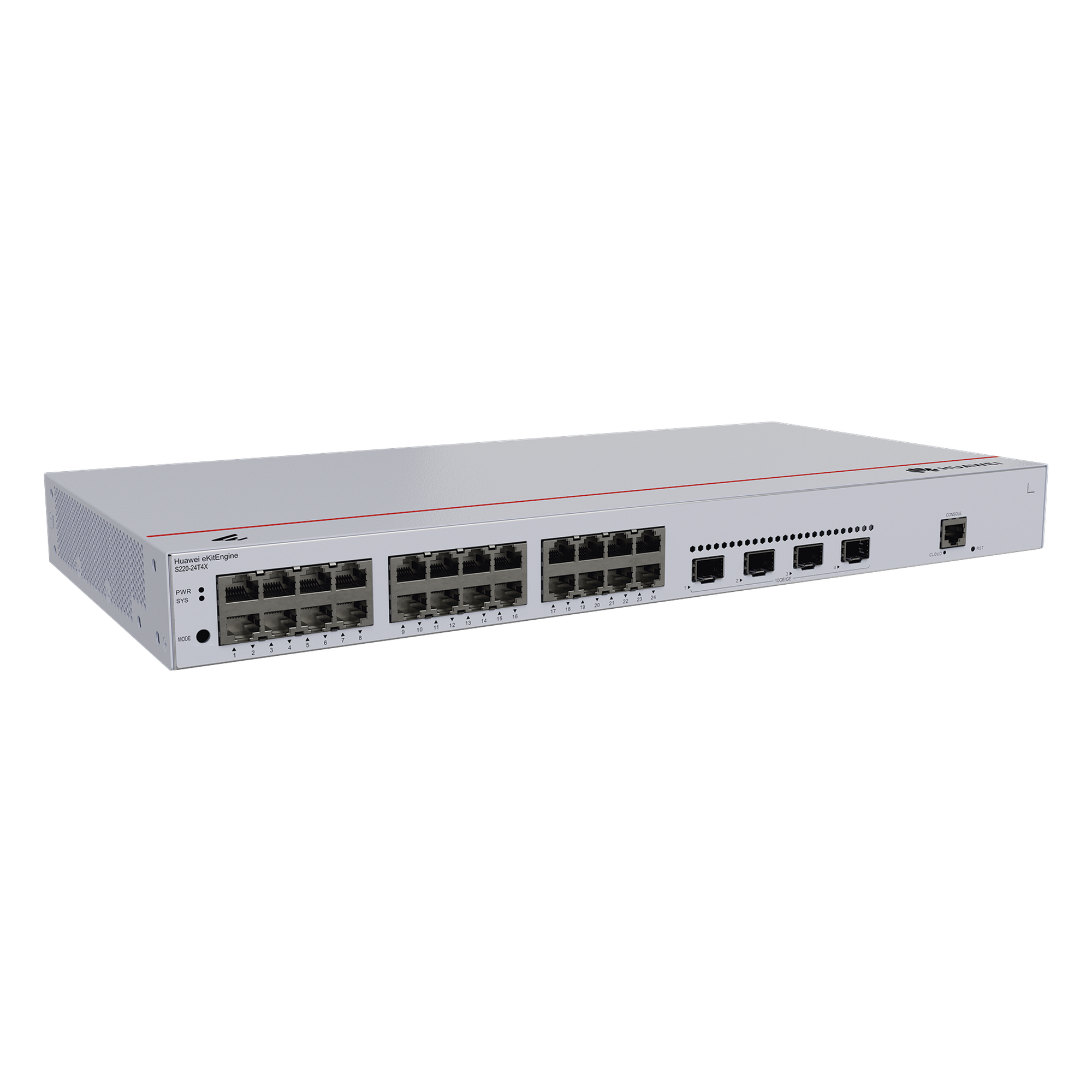 Switch Administrable Capa 2 / 24 Puertos Gigabit / 4 Uplink 10GE SFP+ / Capacidad 128 Gbps / Diseño 1U Rack