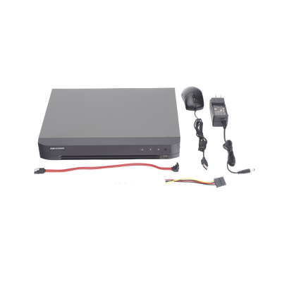 DVR 8 Canales TURBOHD +  8 Canales IP / 8 Megapixel (4K) / Audio por Coaxitron / ACUSENSE / Reconocimiento Facial / 1 Bahía de Disco Duro / Alarmas I/O / Salida de Video en 4K / H.265+