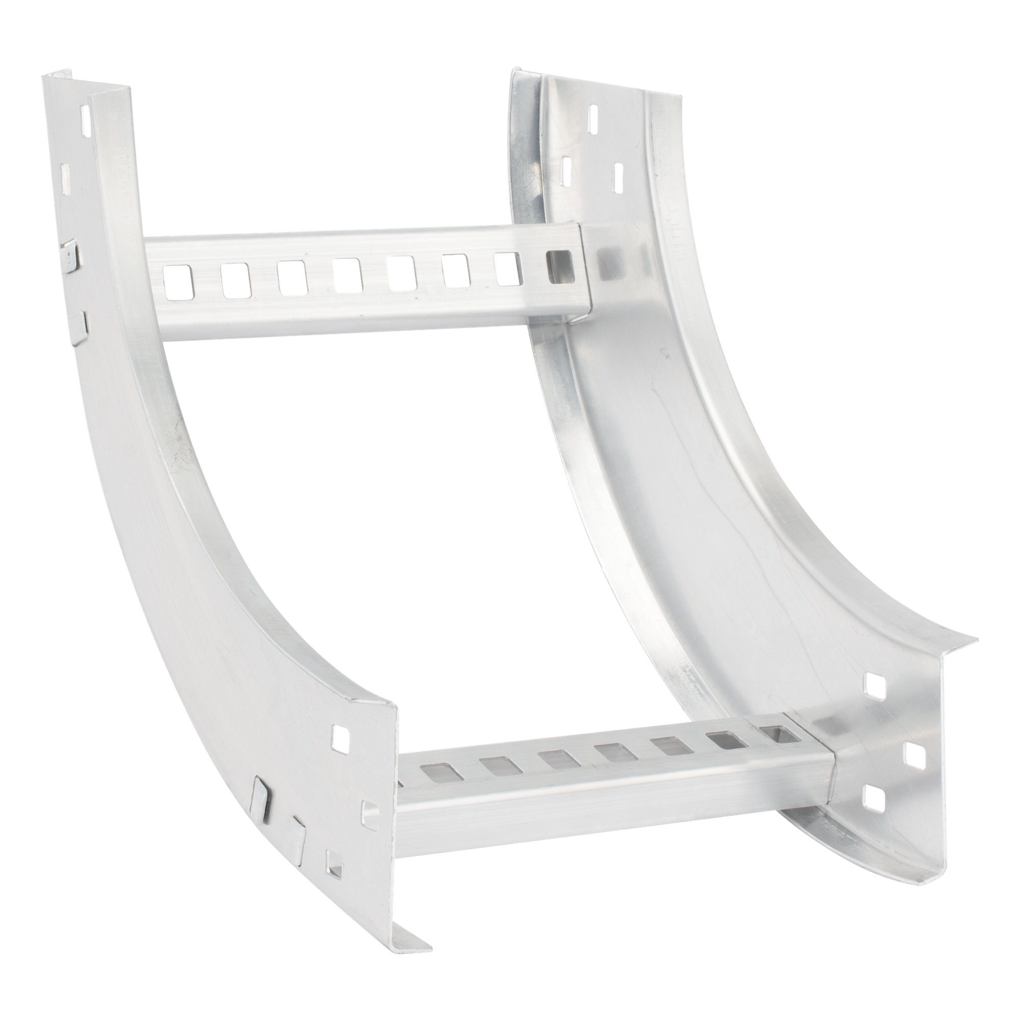 Curva Vertical Interior de Aluminio / Perfil Z / Peralte 3 1/4" / Ancho 9" / Radio 8" / Ambientes Salinos — CHAROFIL · SKU CHVI908R8X9AK