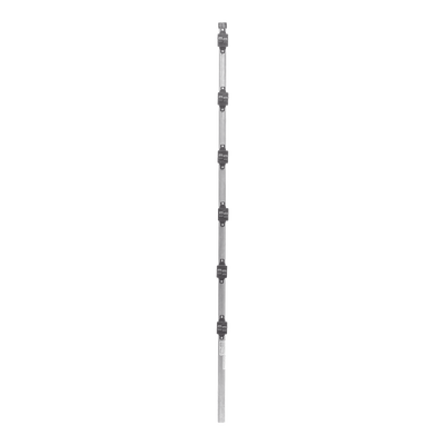 Poste con 6 Aisladores de PASO  para Cerca Electrificada. Tubo Galva. de 1.4m, cal. 18 de 1" Diam. (Sin pintar).