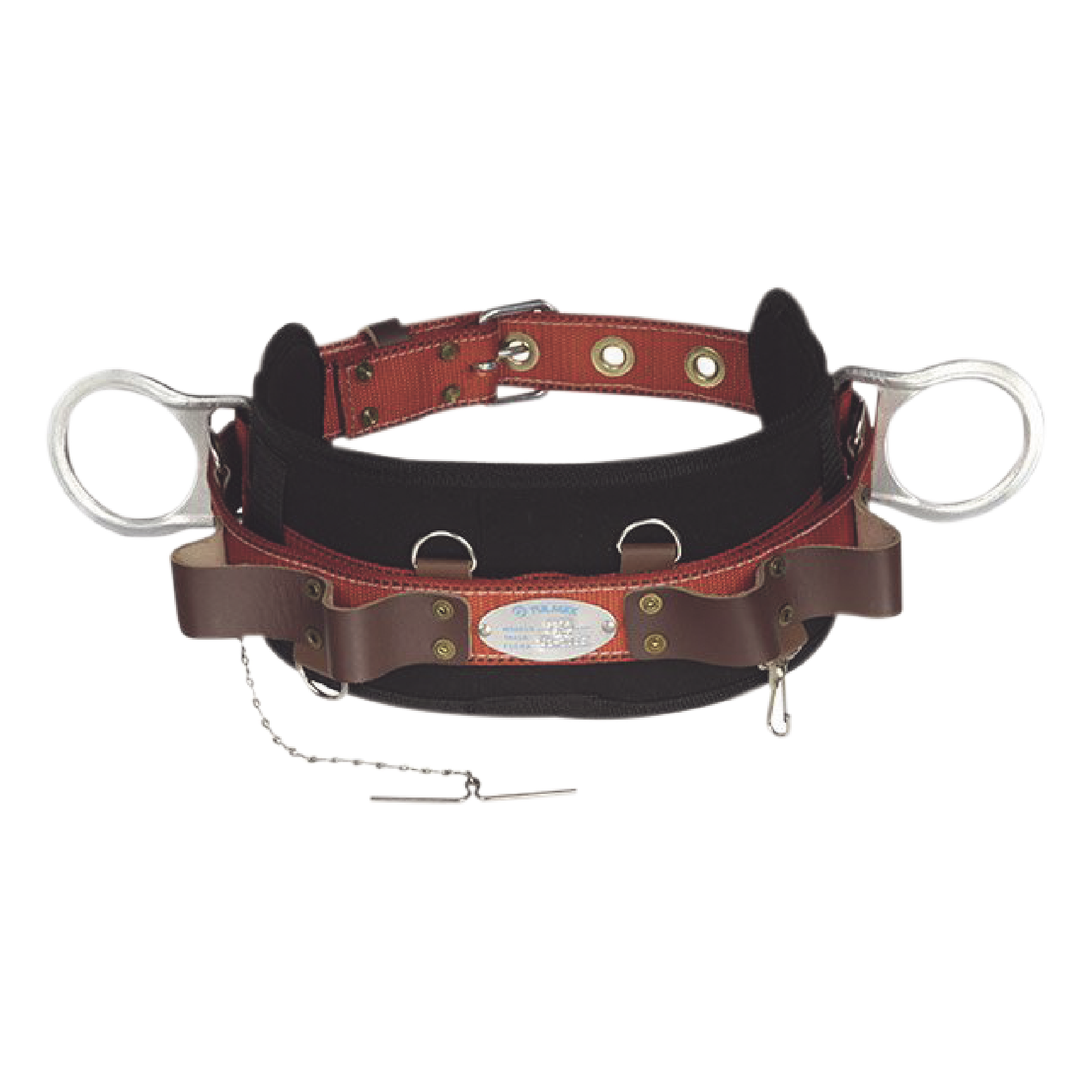 Cinturón de Liniero / Poliéster / 2 Anillos Tipo D / Talla 48 / Portaherramientas de Cuero / Normas OSHA y NMX — TULMEX · SKU 5271-48