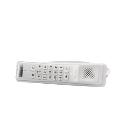 Teléfono IP profesional para Hotelería, montaje en pared,  teclado numérico estándar, conferencia de 3 vías, Opus y PoE.