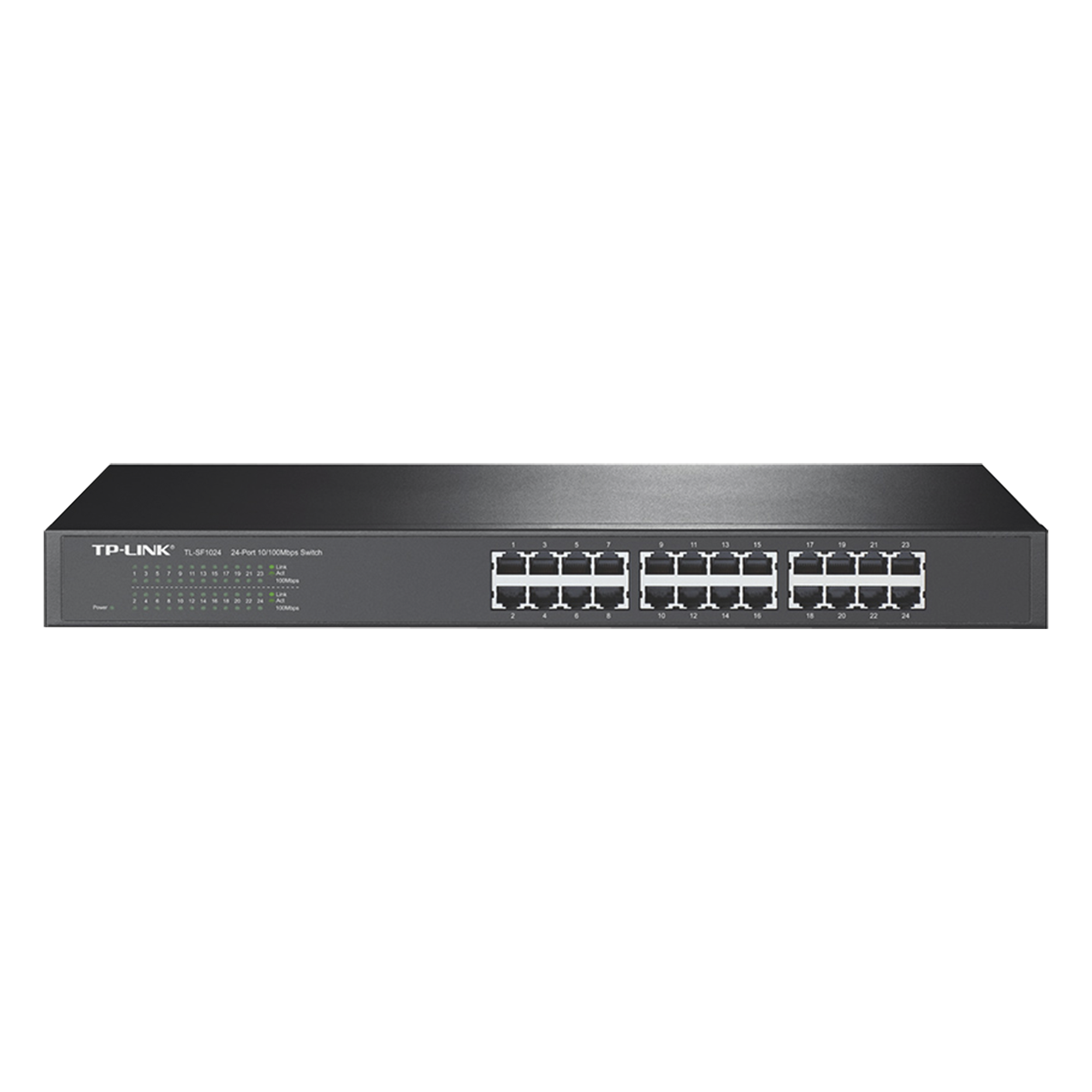 Switch / 24 Puertos 10/100 Mbps / Montaje en Rack / 35.7 Mpps Throughput / Auto MDI/MDIX — TP-LINK · SKU TL-SF1024