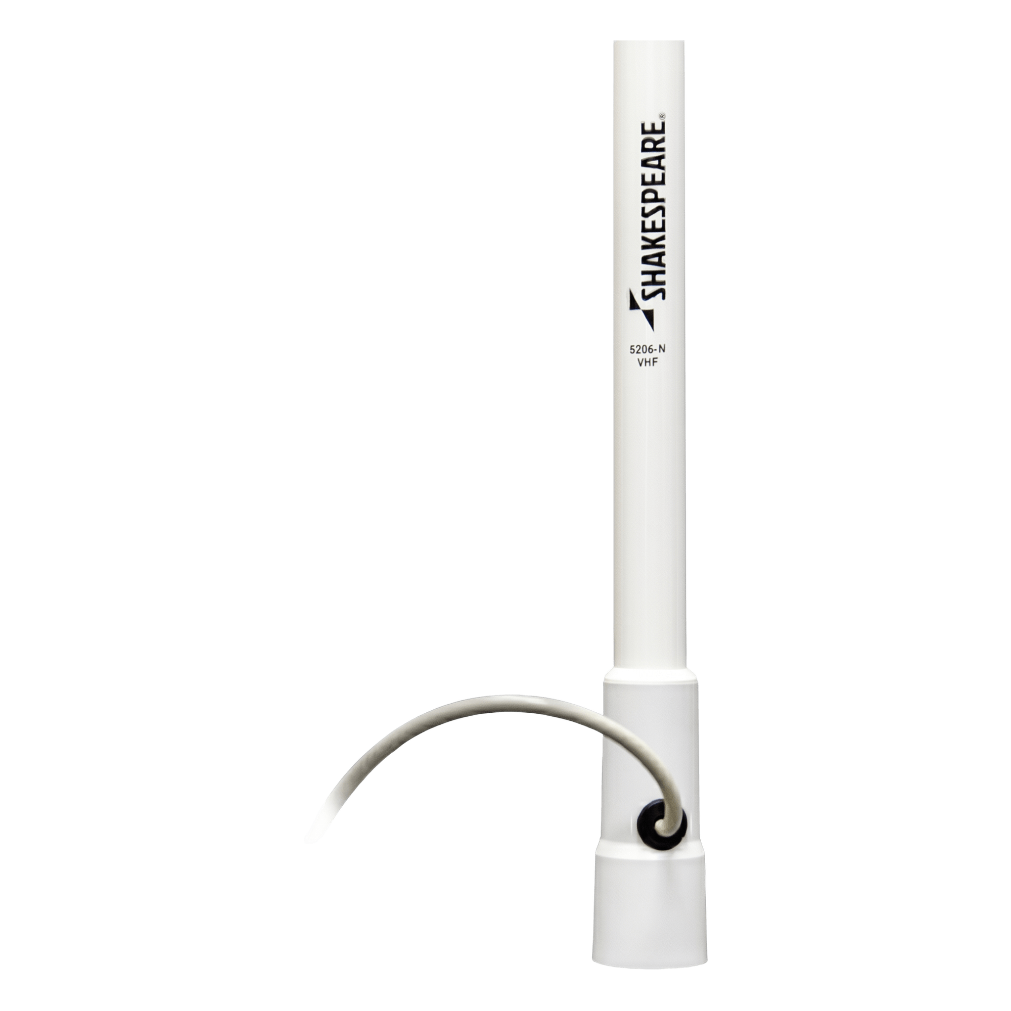 Antena Marina VHF / Fibra de Vidrio / 6 dB / 50 W / 2.4 m (7.9 ft) / RG-58 4.5 m (15 ft) / Nylon