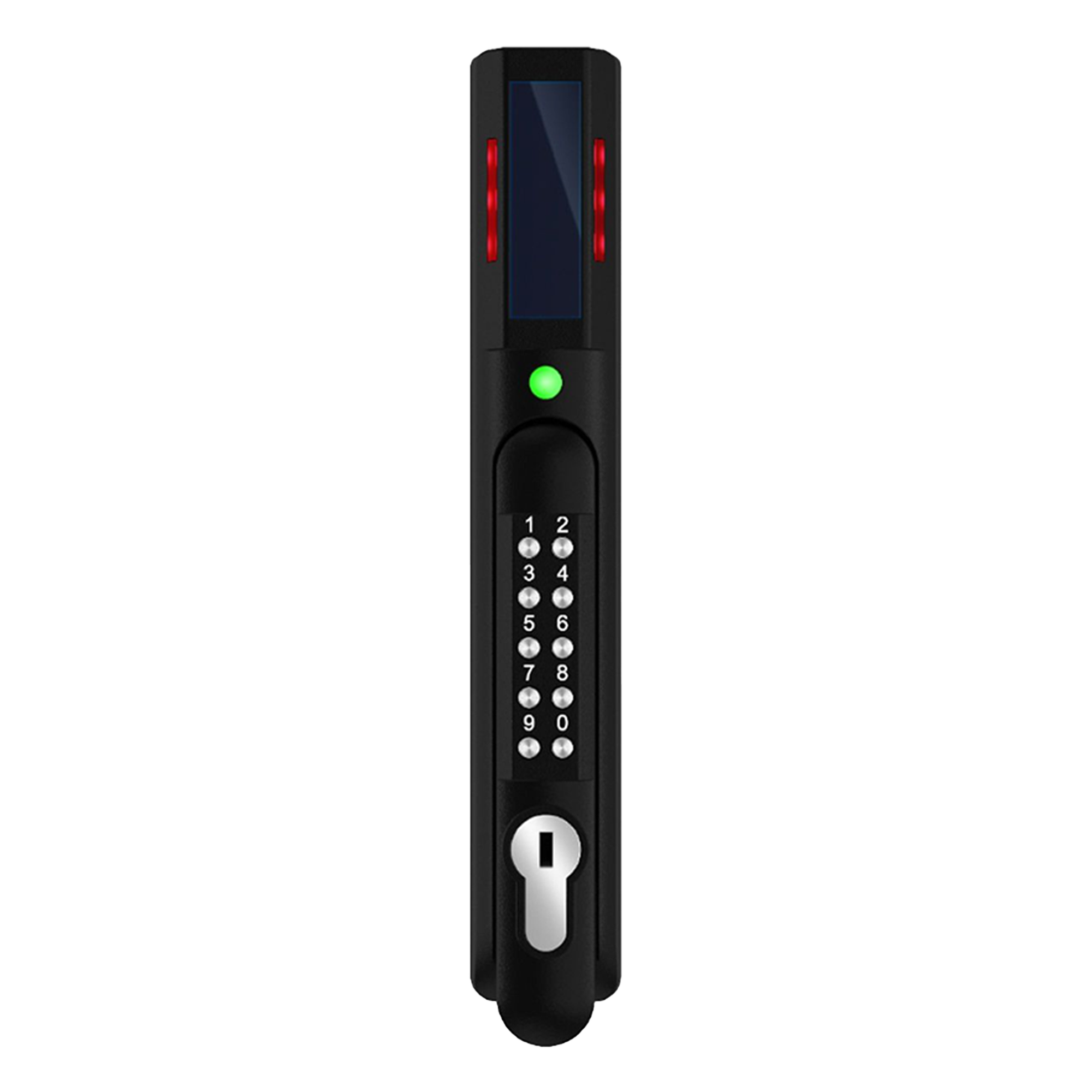 Chapa de Seguridad Electrónica / Doble Autenticación RFID y PIN / Lector Dual 125 kHz y 13.56 MHz / Sensor de Humedad Integrado / 200 Usuarios / LED de Alertas — PANDUIT · SKU ACF06