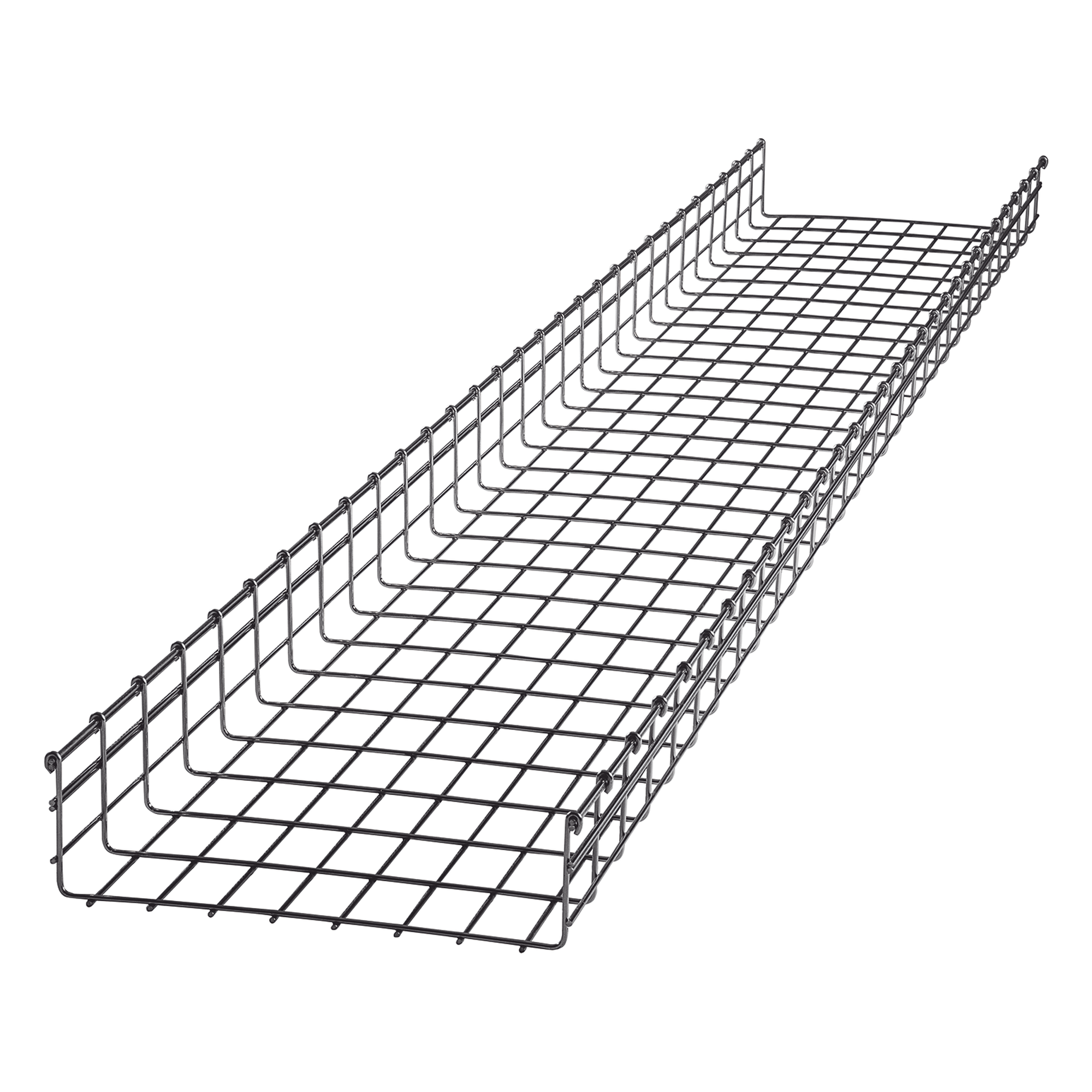 Charola Tipo Malla / 116 mm Peralte / 400 mm Ancho / 3 m Longitud / Electro Zinc / 738 Cables Cat6 / 9.84 ft Tramo