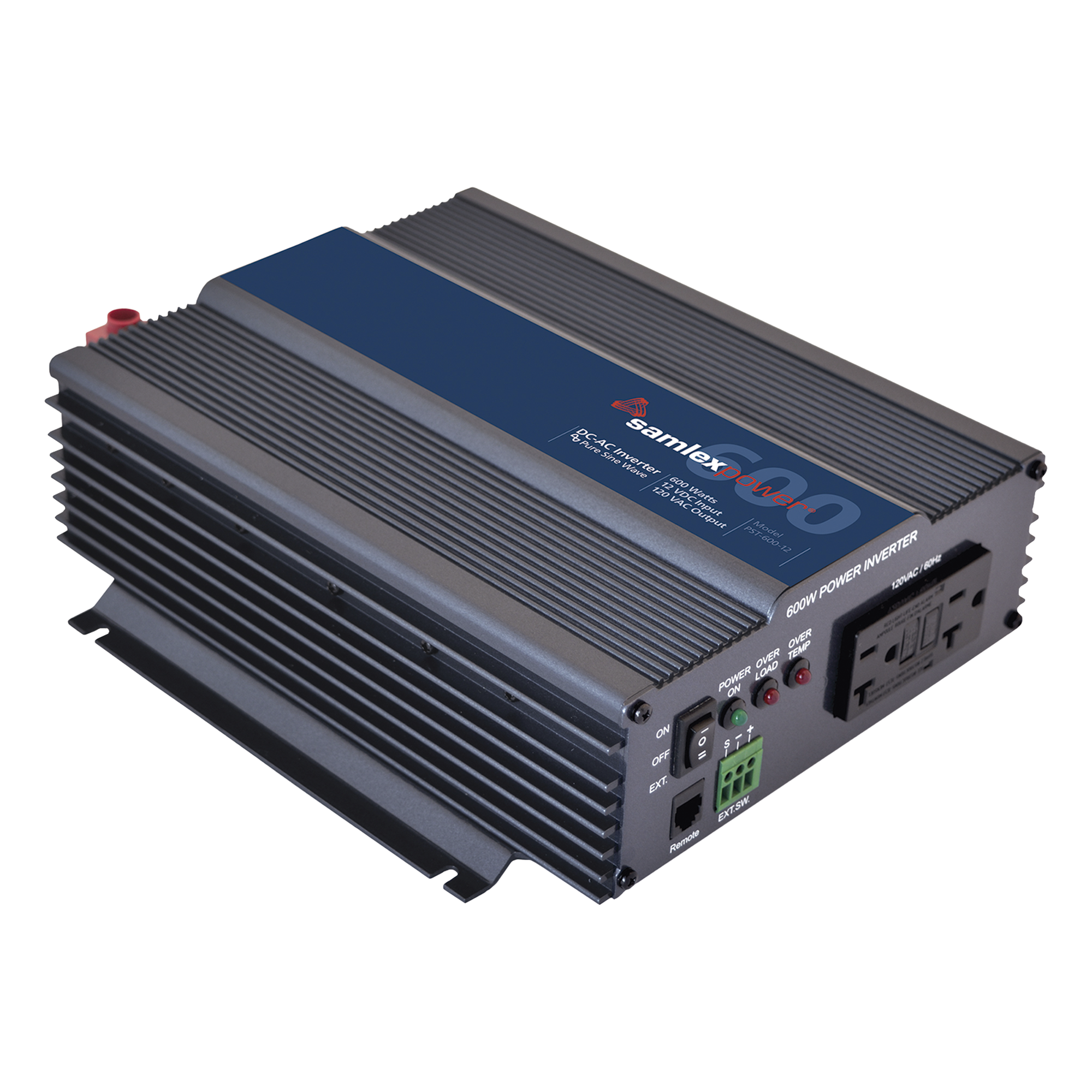 Inversor de Corriente / 600W / Onda Sinusoidal Pura / Entrada 12 Vcc / Salida 120 Vca 60 Hz — SAMLEX · SKU PST-600-12