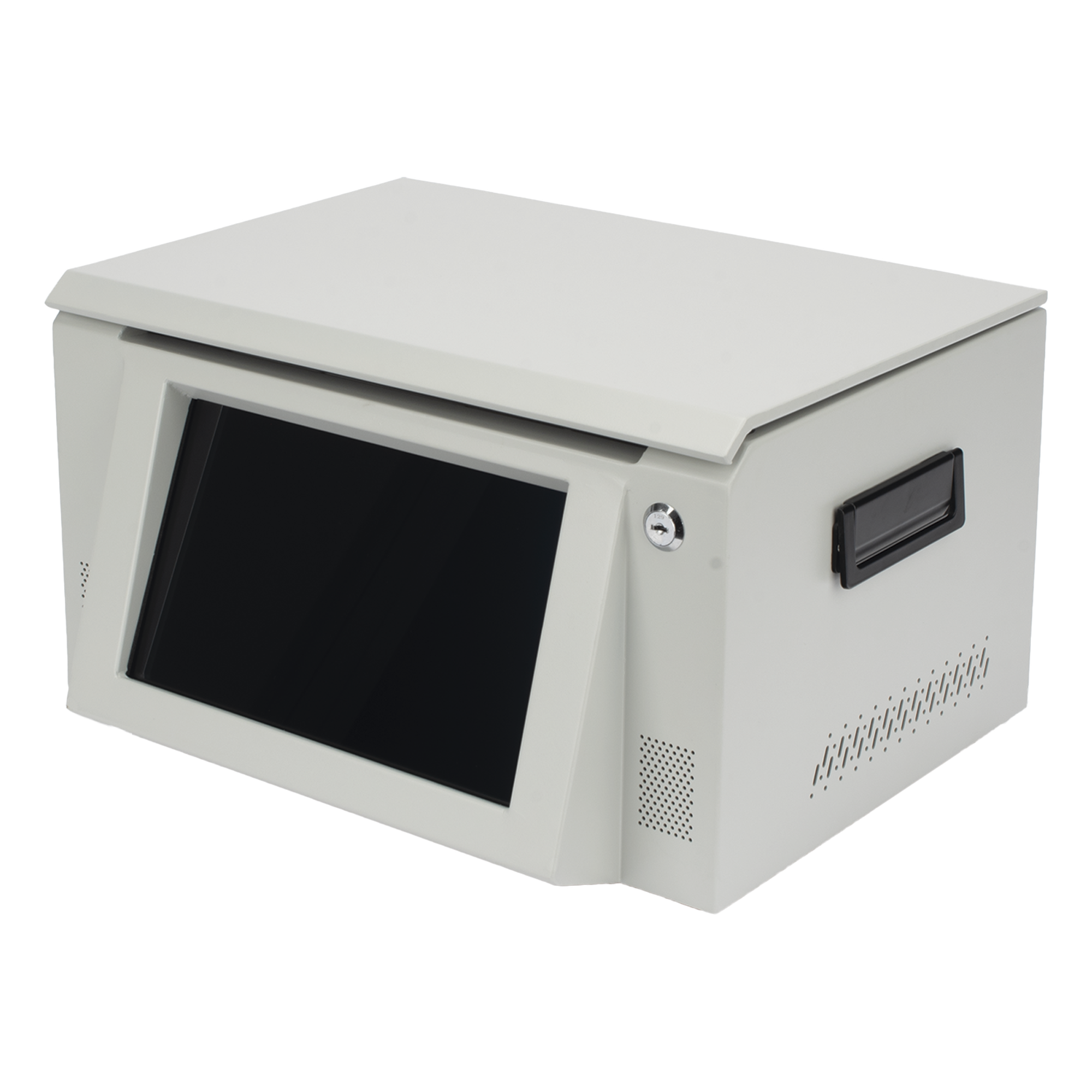Estación de Descarga para Body Cam / 8 Puertos / Pantalla Táctil 10 Pulgadas / Ethernet 1000 Mbps / Almacenamiento 36 TB / Android Integrado — EPCOM · SKU XMRA8-R3